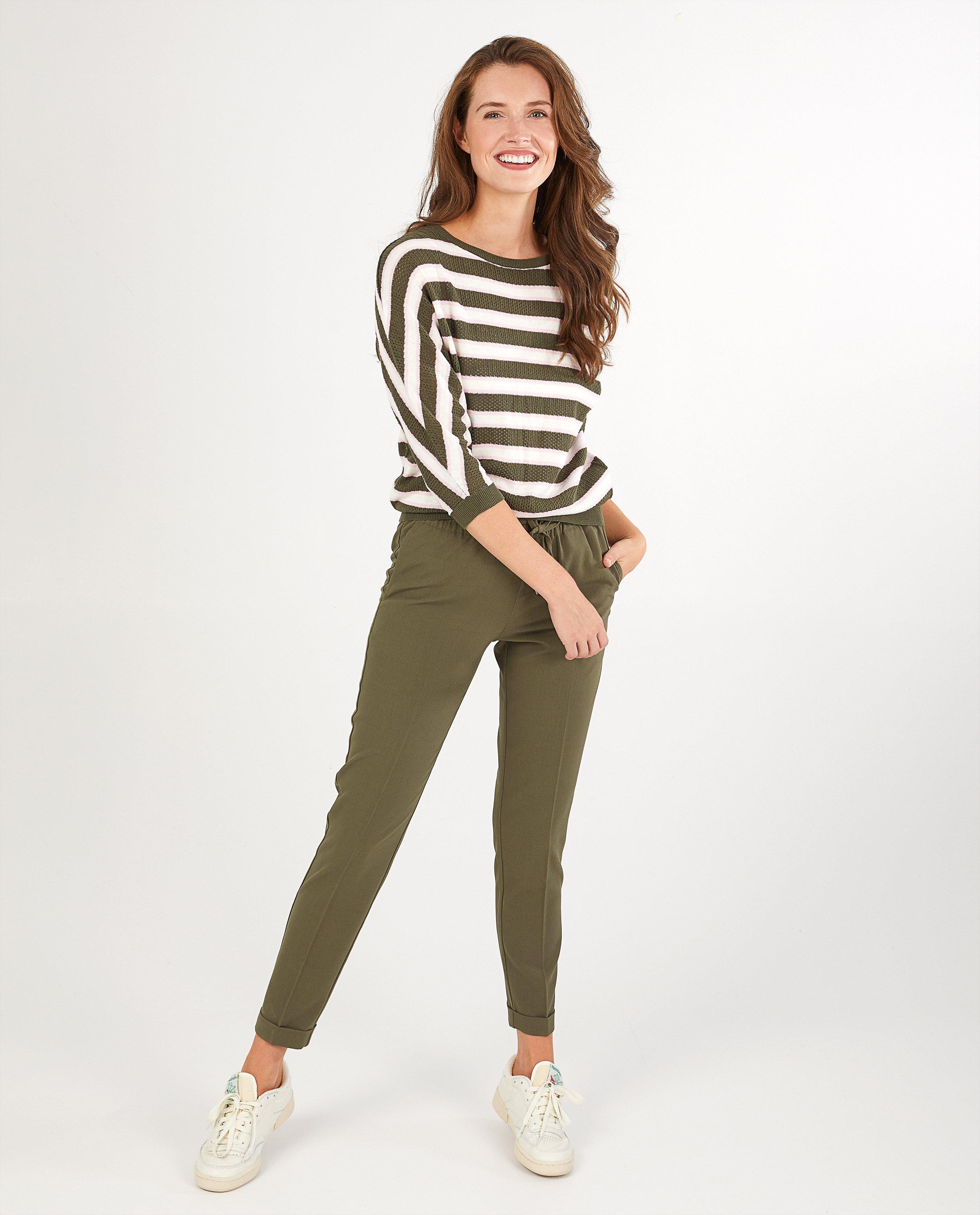 Pantalon vert Sora - plis repassés - Sora