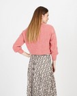 Truien - Roze trui met ajourpatroon