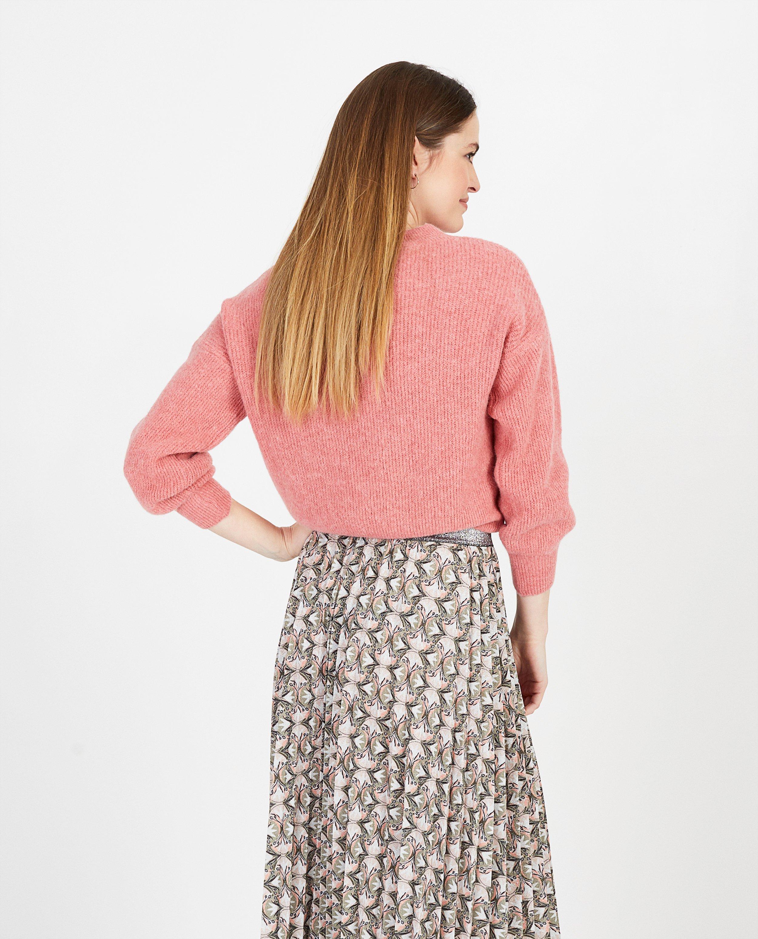 Pulls - Roze trui met ajourpatroon