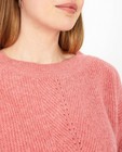 Truien - Roze trui met ajourpatroon