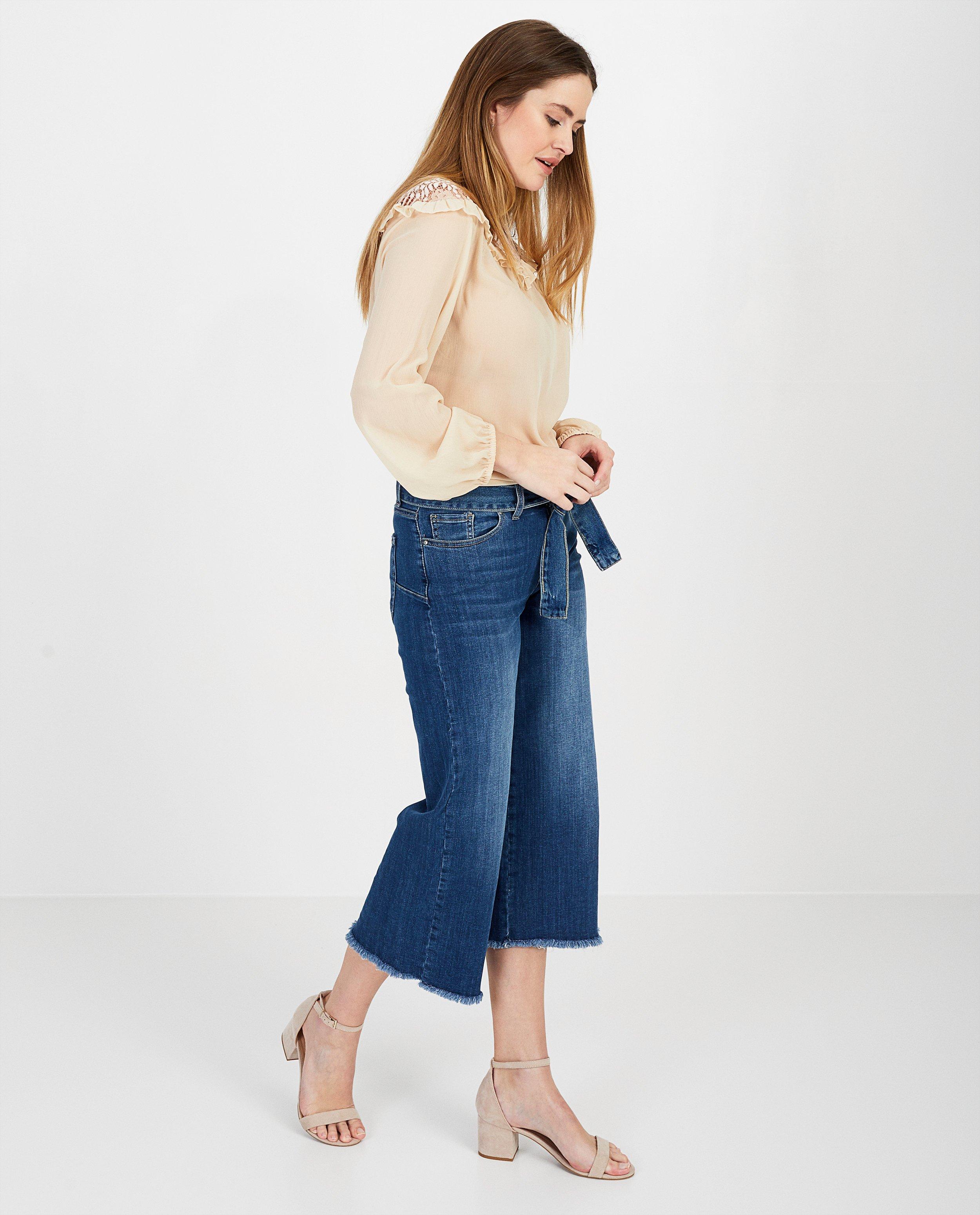 blauwe culotte jeans Ella Italia - null - Ella Italia
