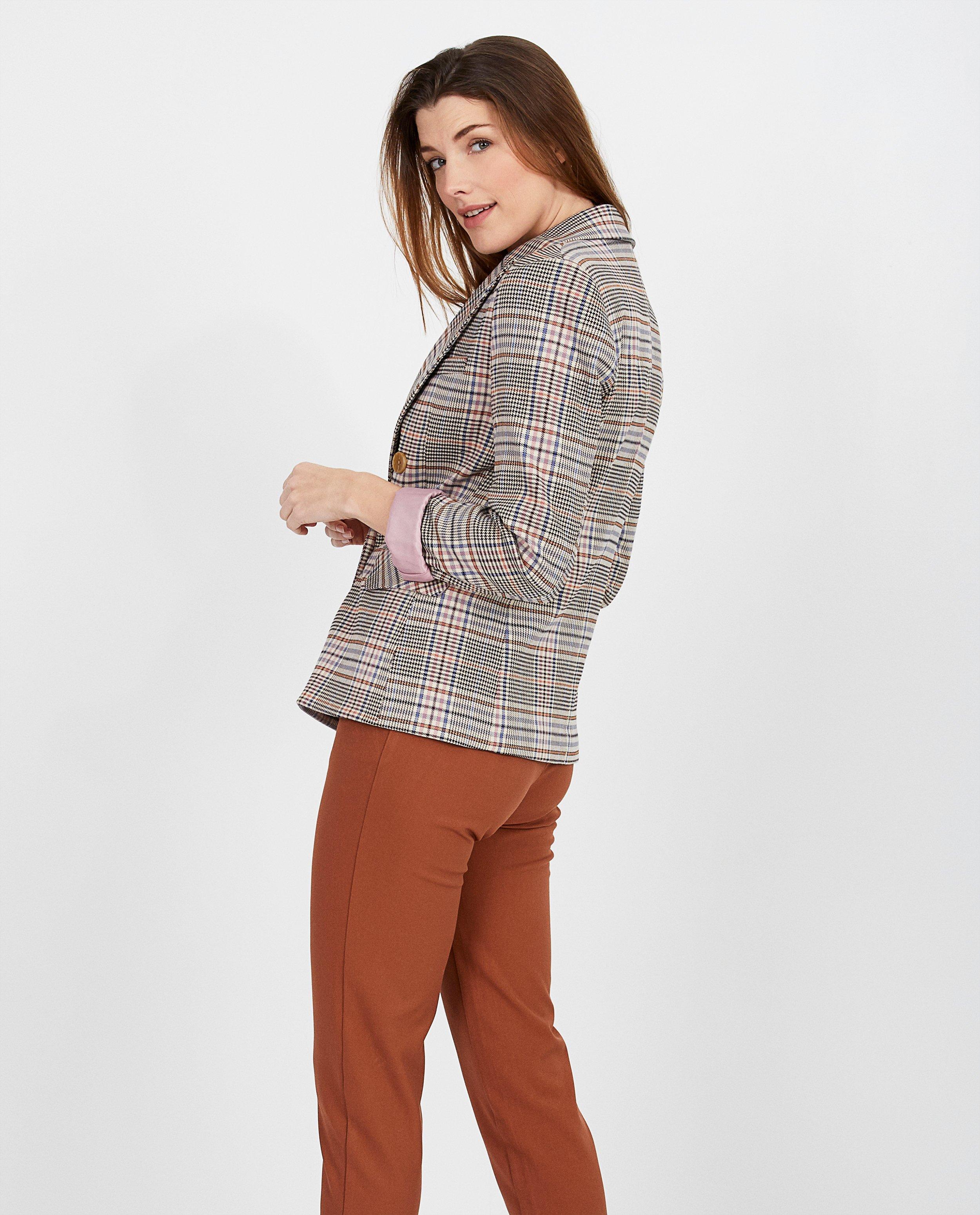 Blazers - Grijze geruite blazer Ella Italia