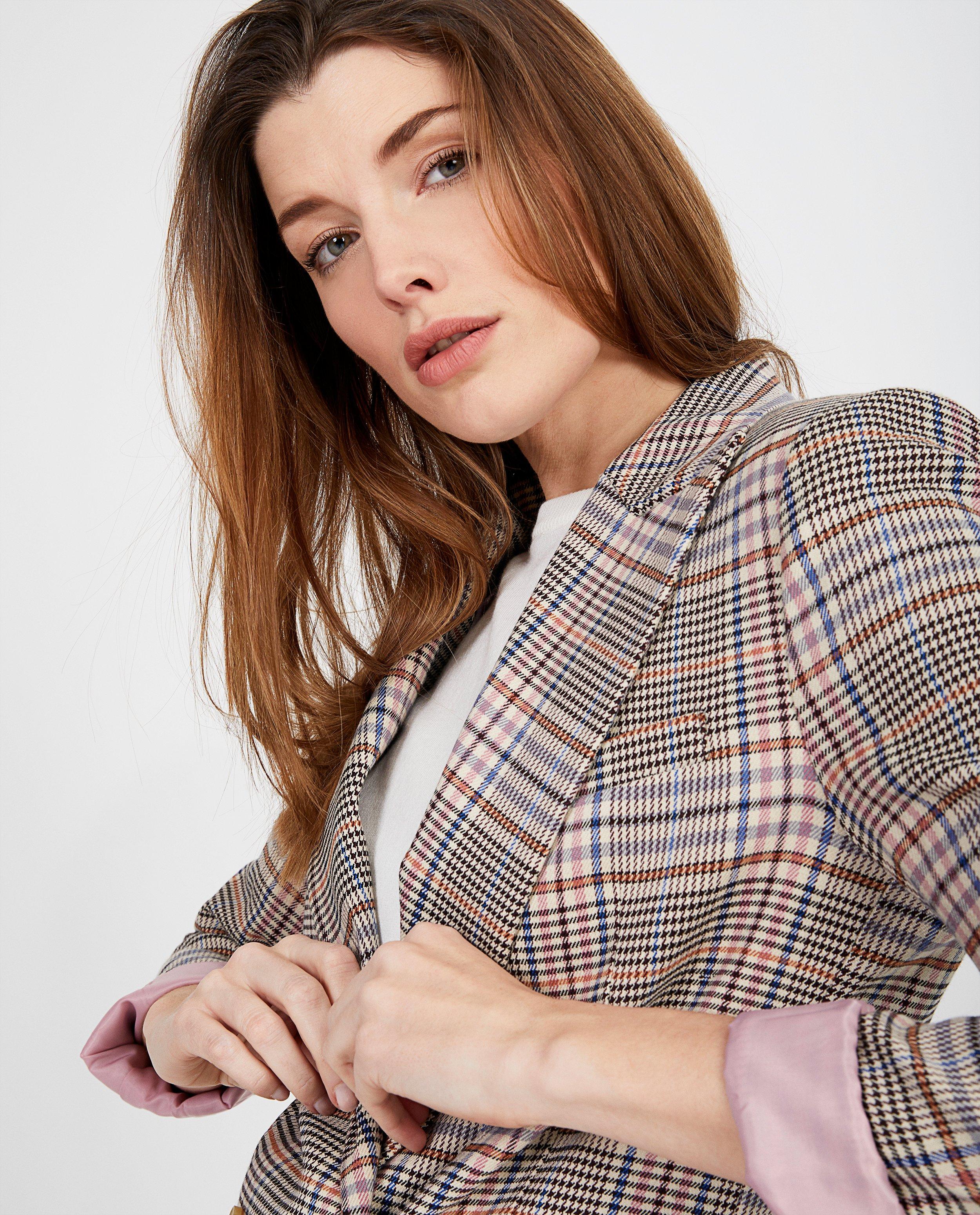 Blazers - Grijze geruite blazer Ella Italia