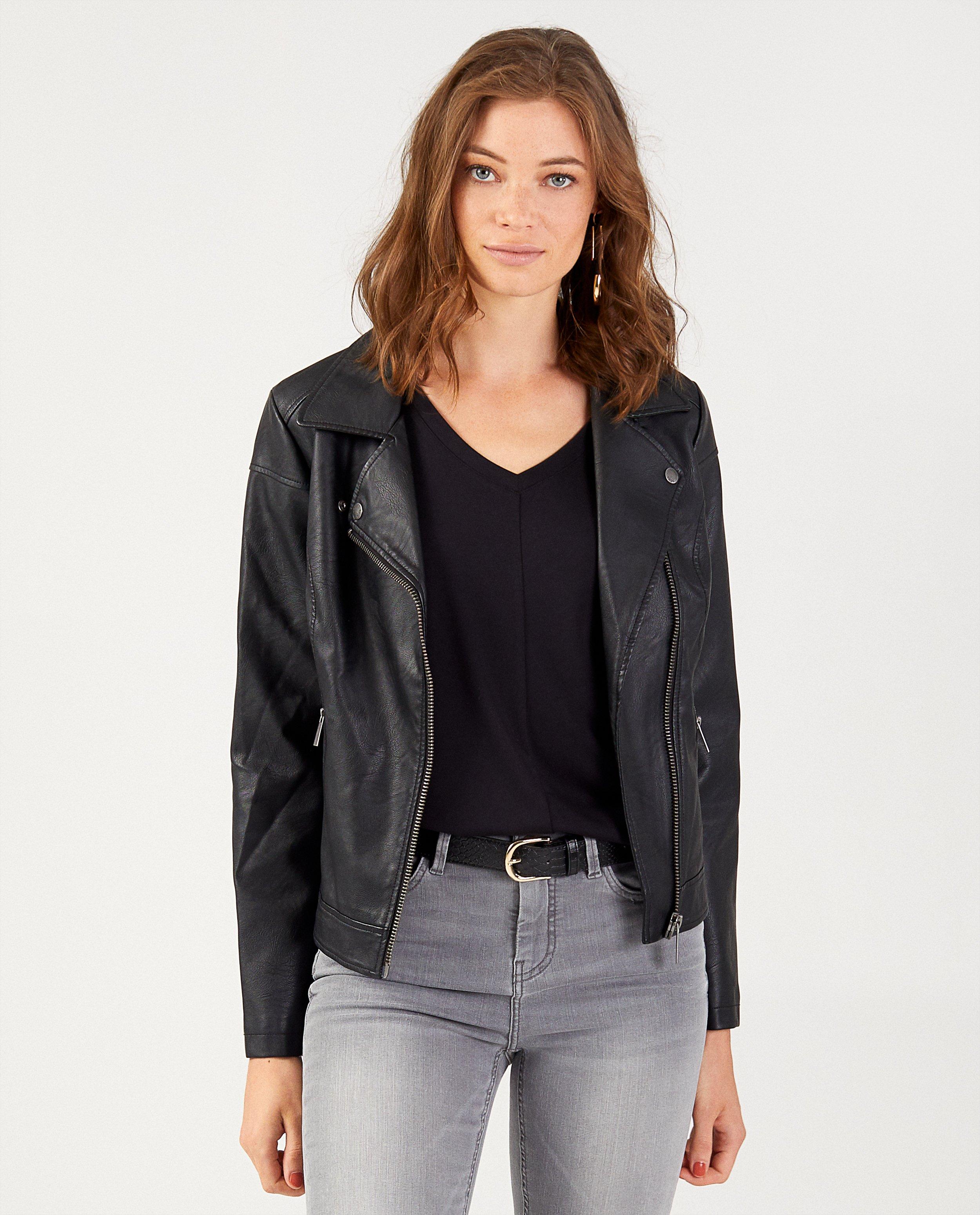Blazers - Zwarte jas in faux-leather Sora