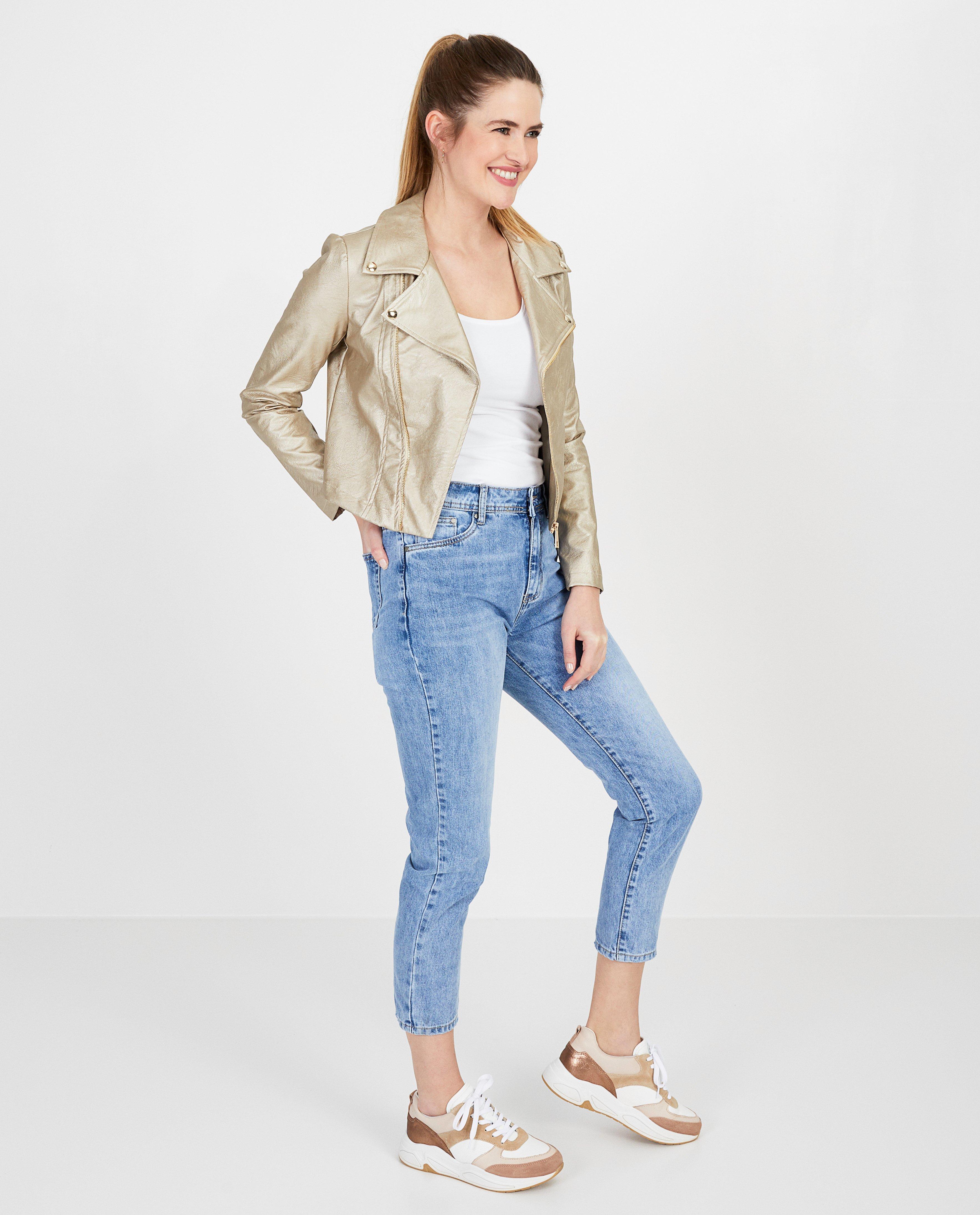 Glanzend gouden vest Ella Italia - Goud faux leather - Ella Italia