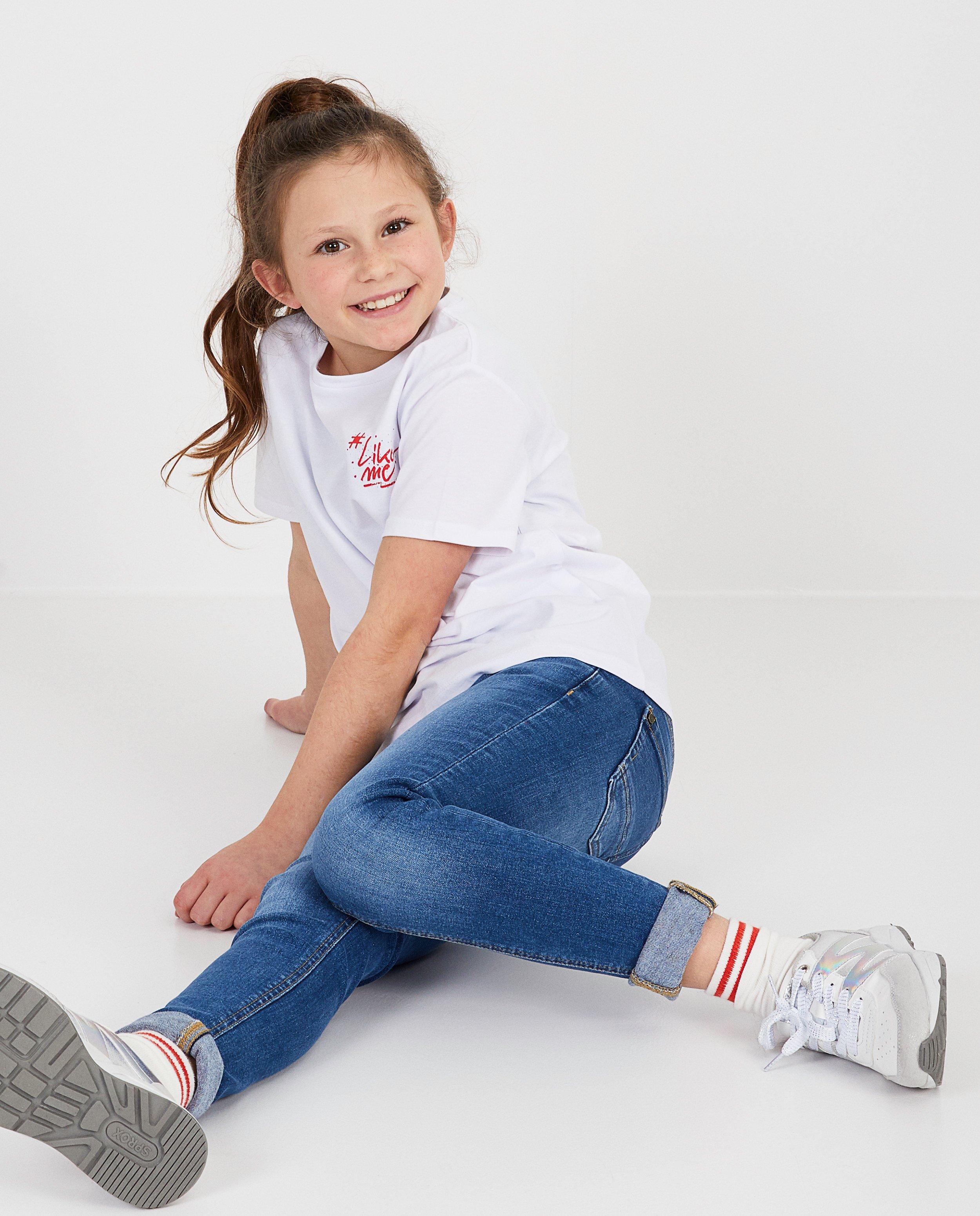 T-shirt blanc, inscription #LikeMe - Ketnet - Like Me