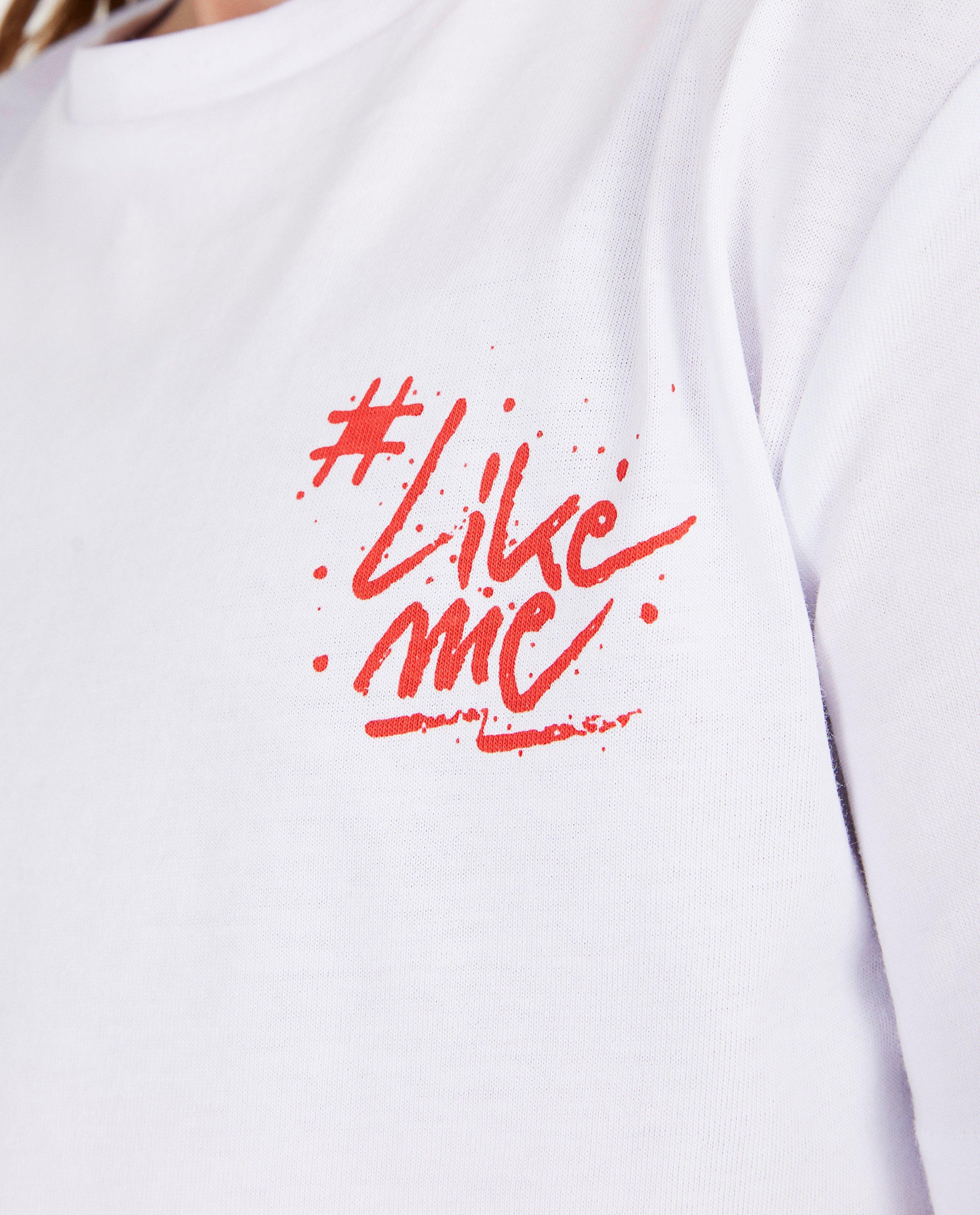T-shirts - T-shirt blanc, inscription #LikeMe
