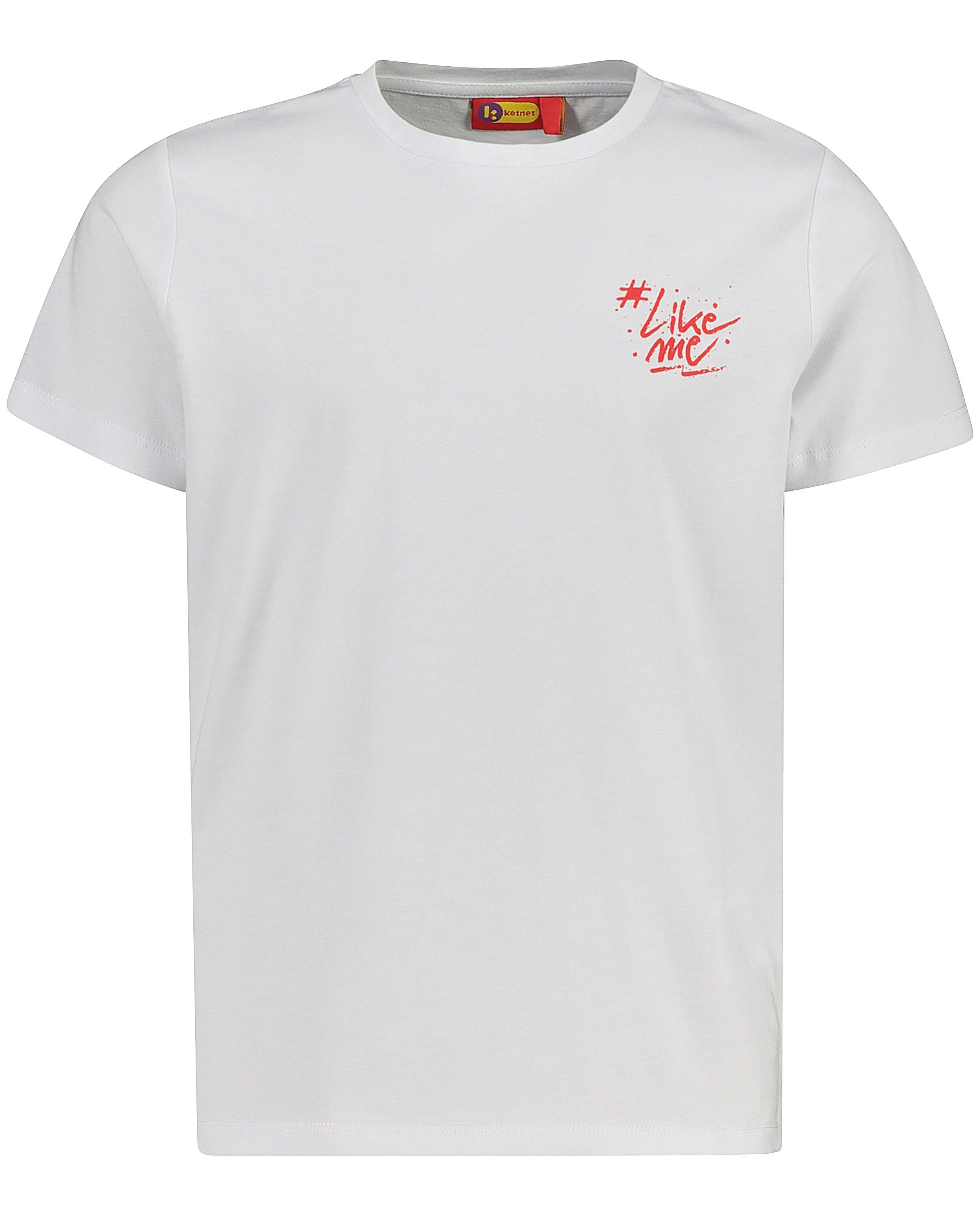 T-shirts - T-shirt blanc, inscription #LikeMe