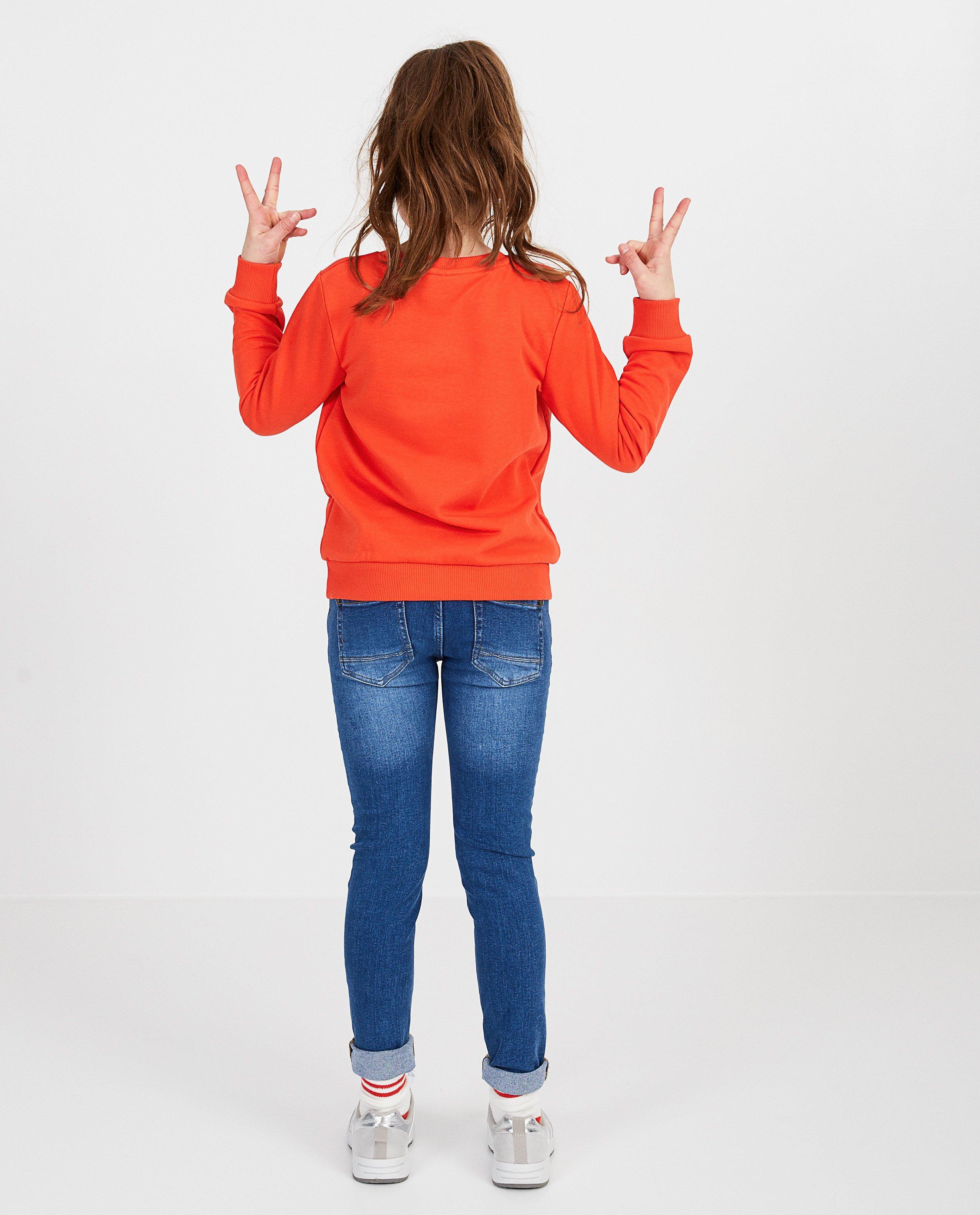 Sweaters - Rode sweater met opschrift #LikeMe