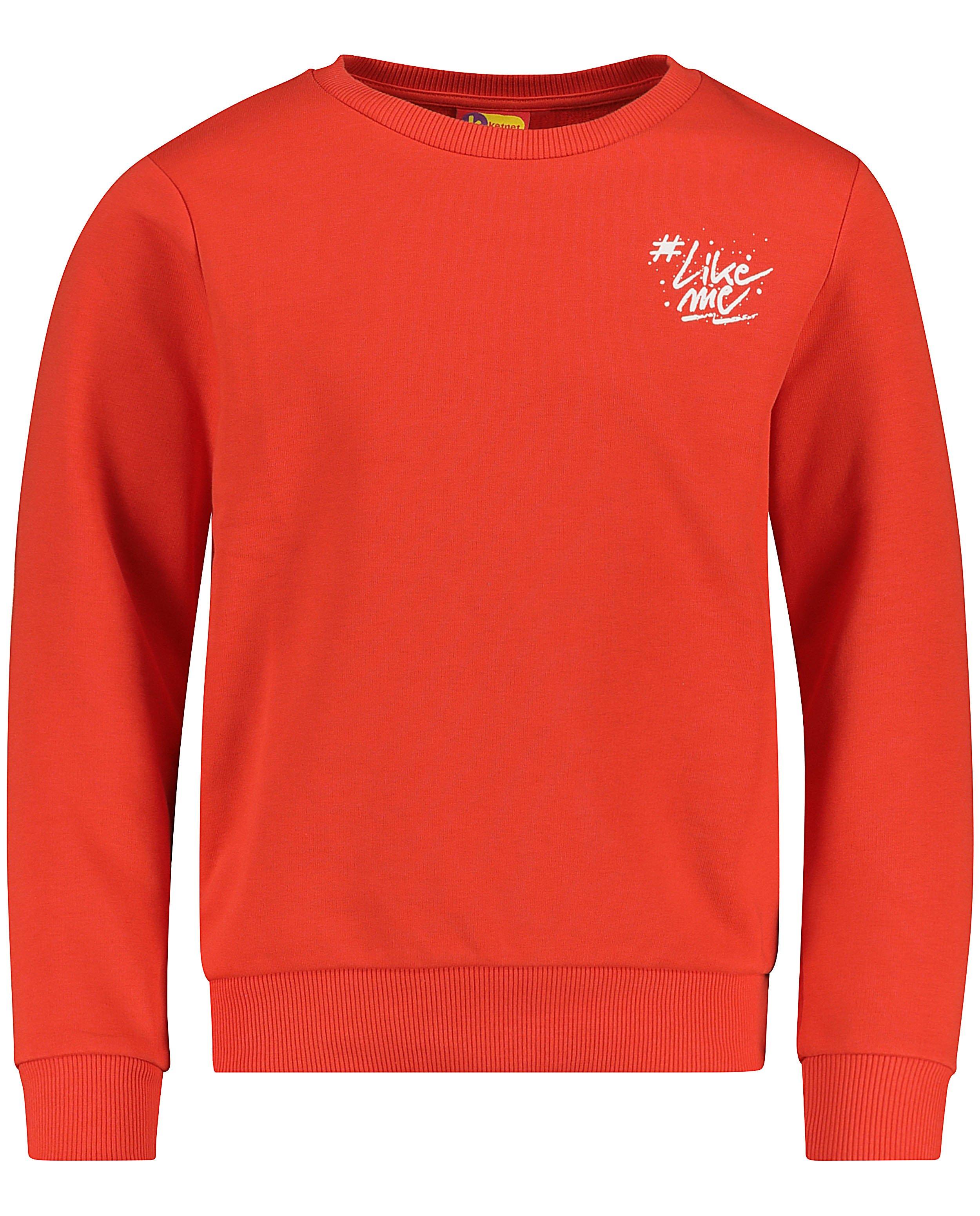 Sweaters - Rode sweater met opschrift #LikeMe