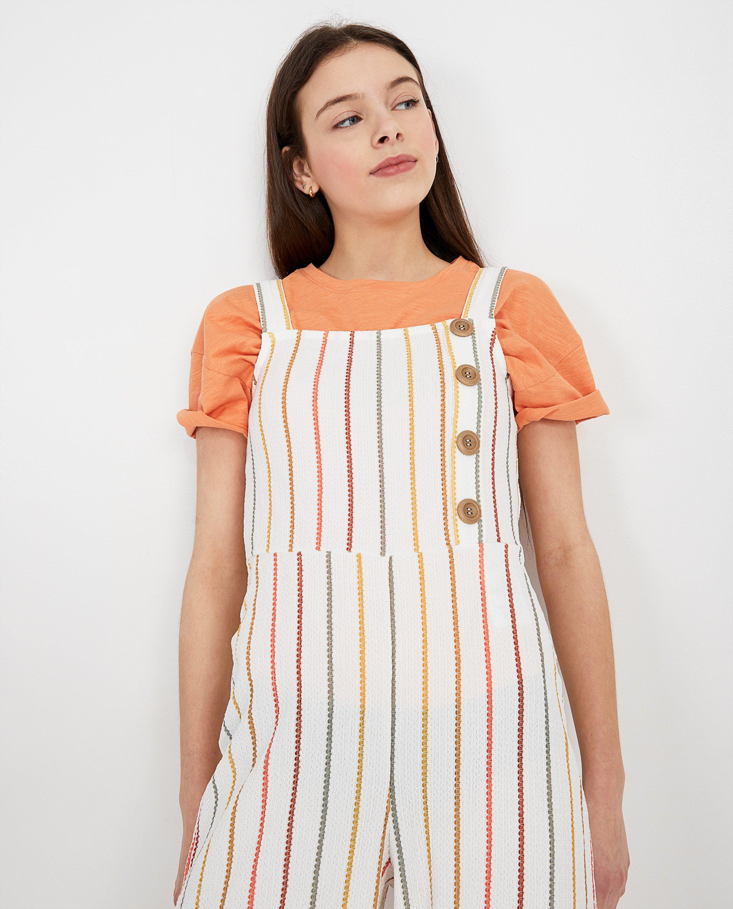 Jumpsuits - Wit jumpsuit met strepen