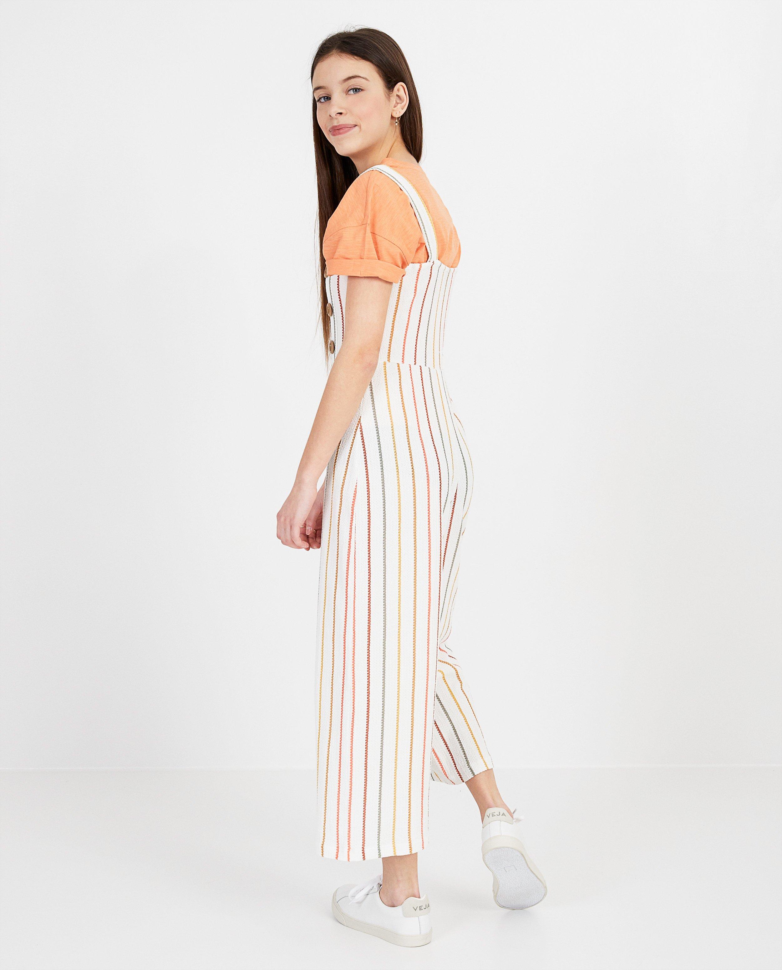 Jumpsuits - Wit jumpsuit met strepen
