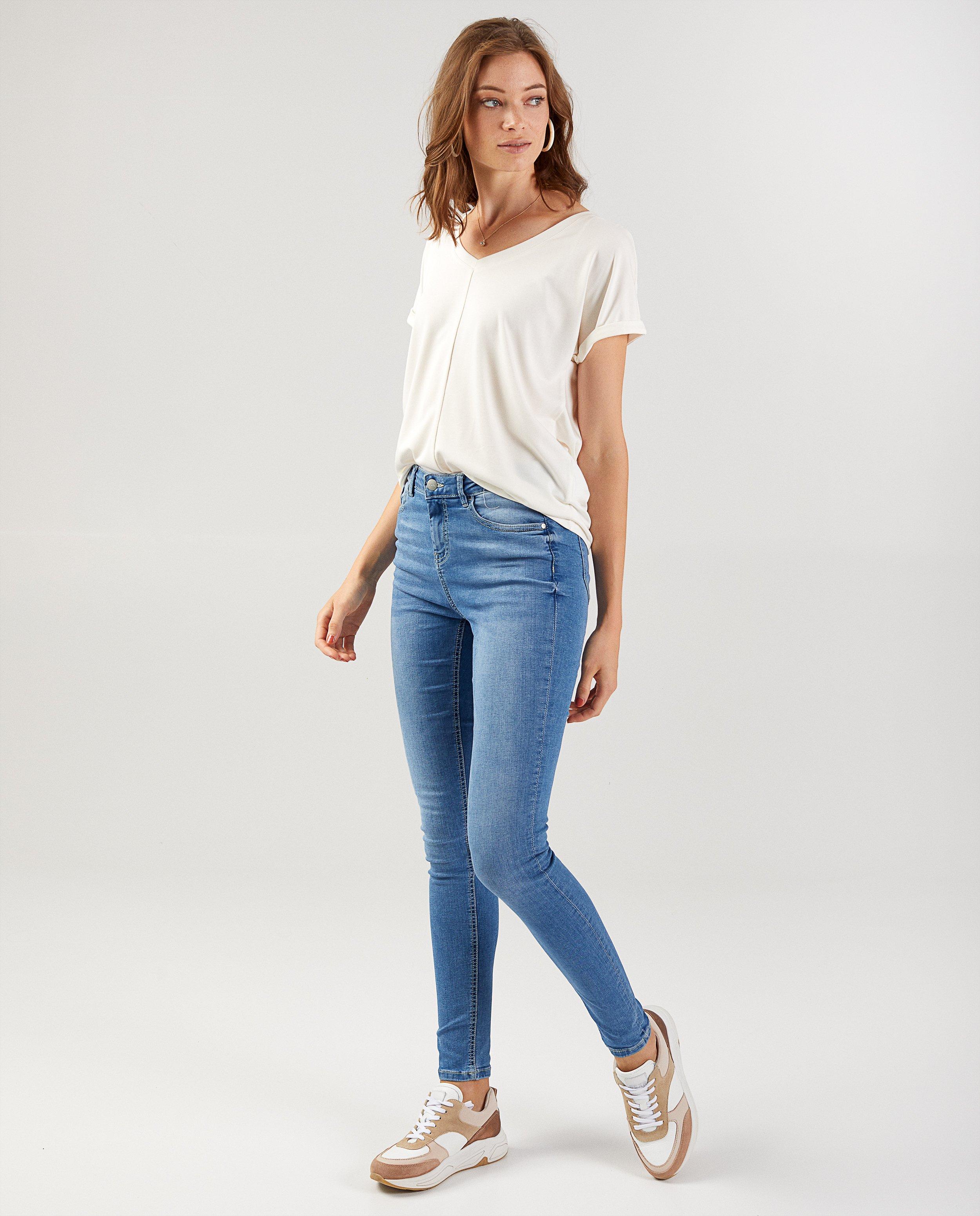 T-shirt blanc Sora - col en V - Sora