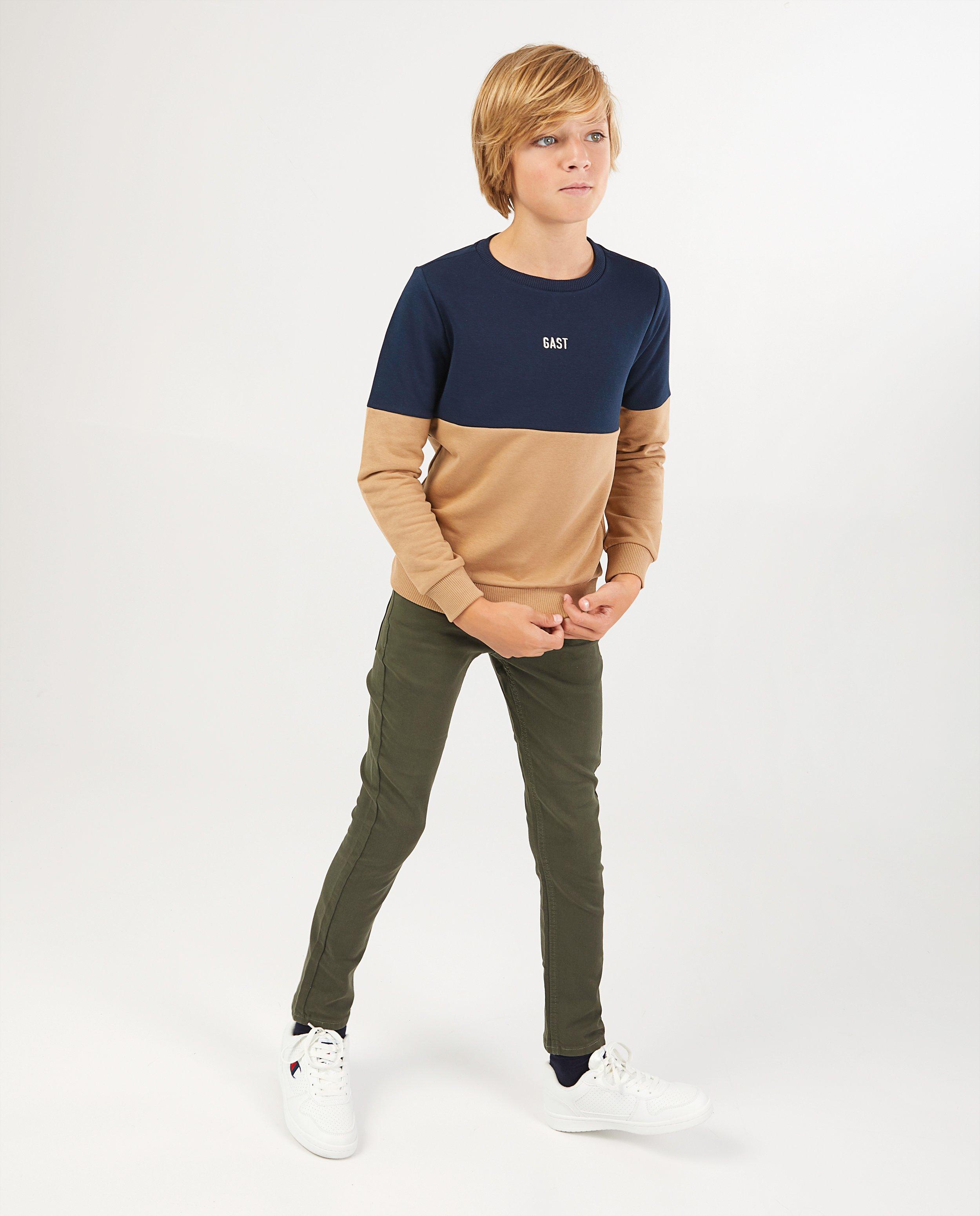 Sweat denim skinny Joey, 7-14 jaar - in groen - Fish & Chips