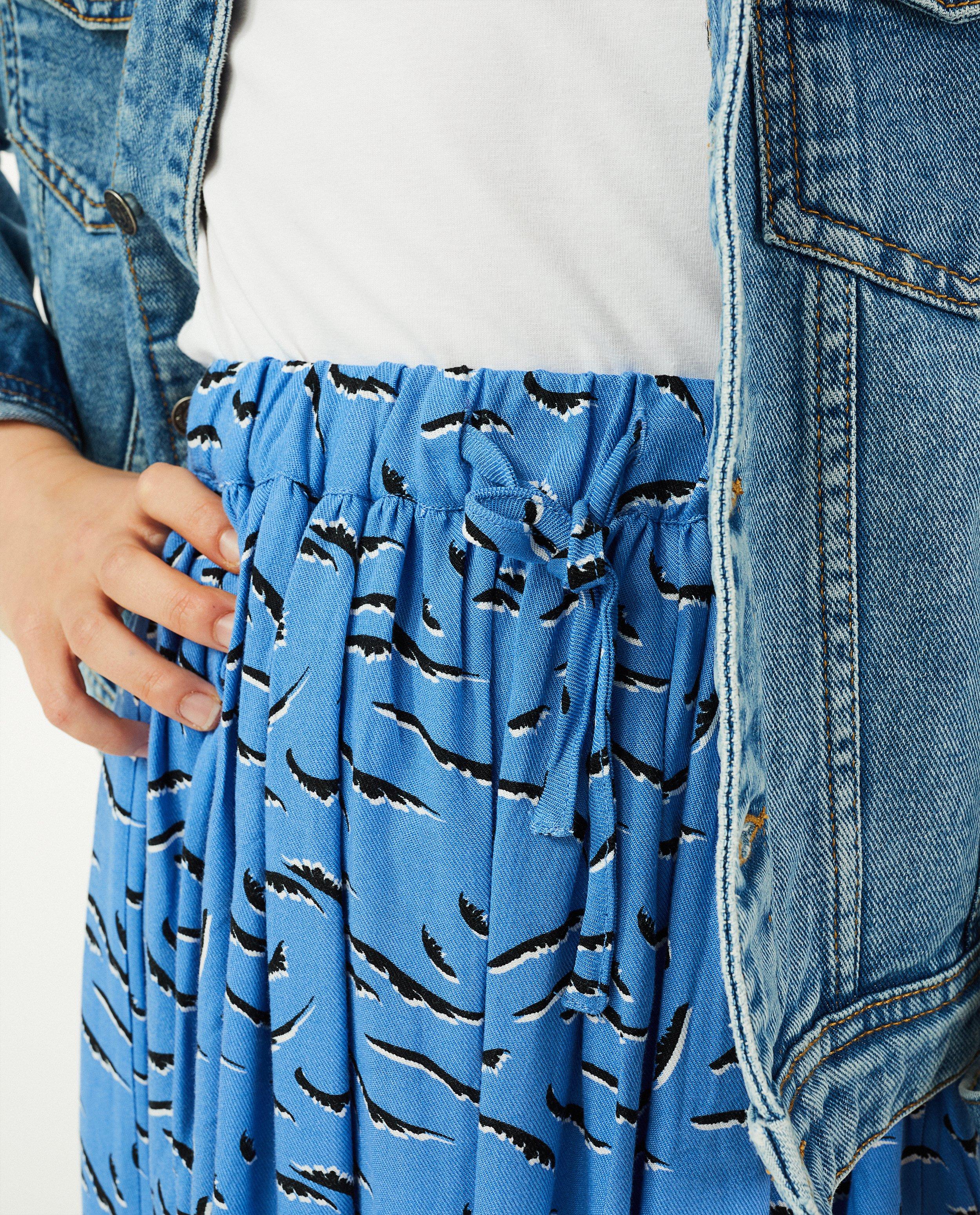 Jupes - Jupe bleue en viscose EcoVero I AM