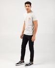 T-shirt gris clair en coton bio - à imprimé - Quarterback