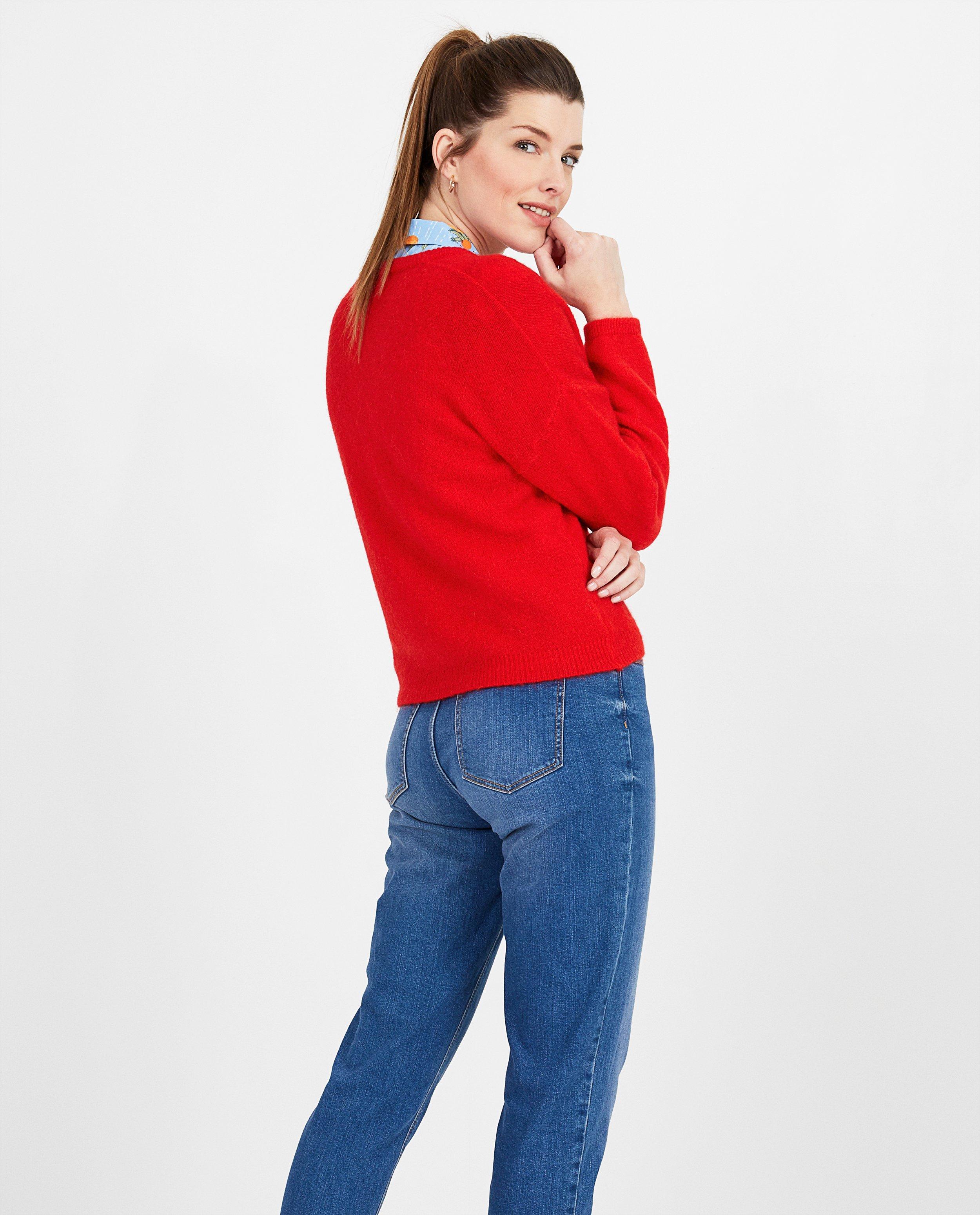 Cardigans - Rood vest met knopen Sora