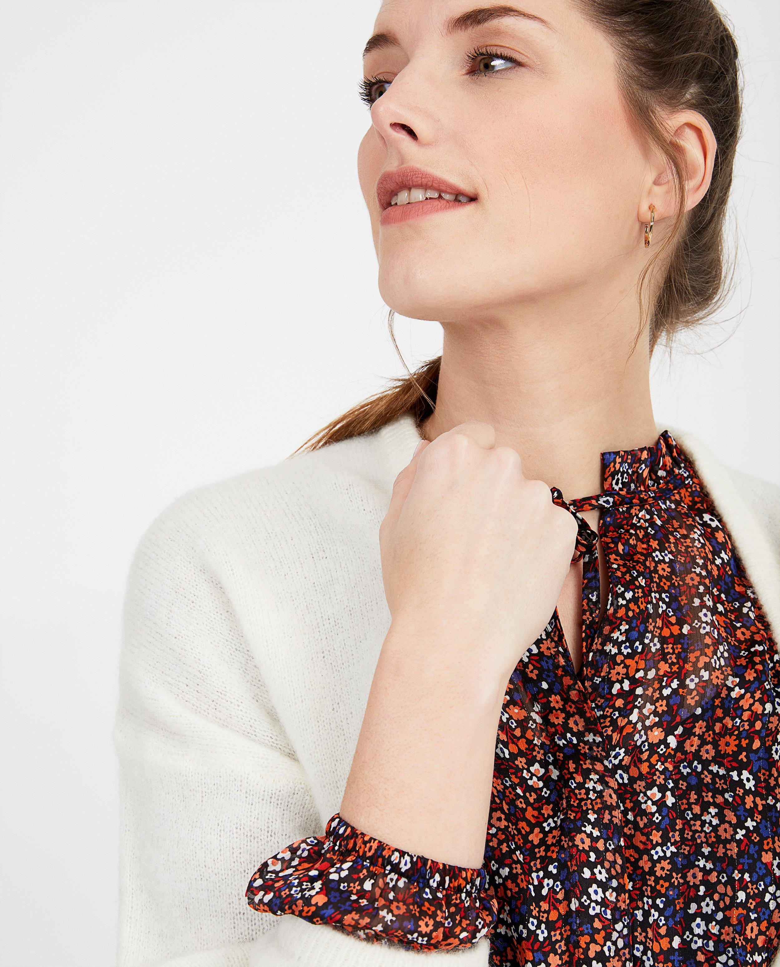 Cardigans - Wit vest met knopen Sora