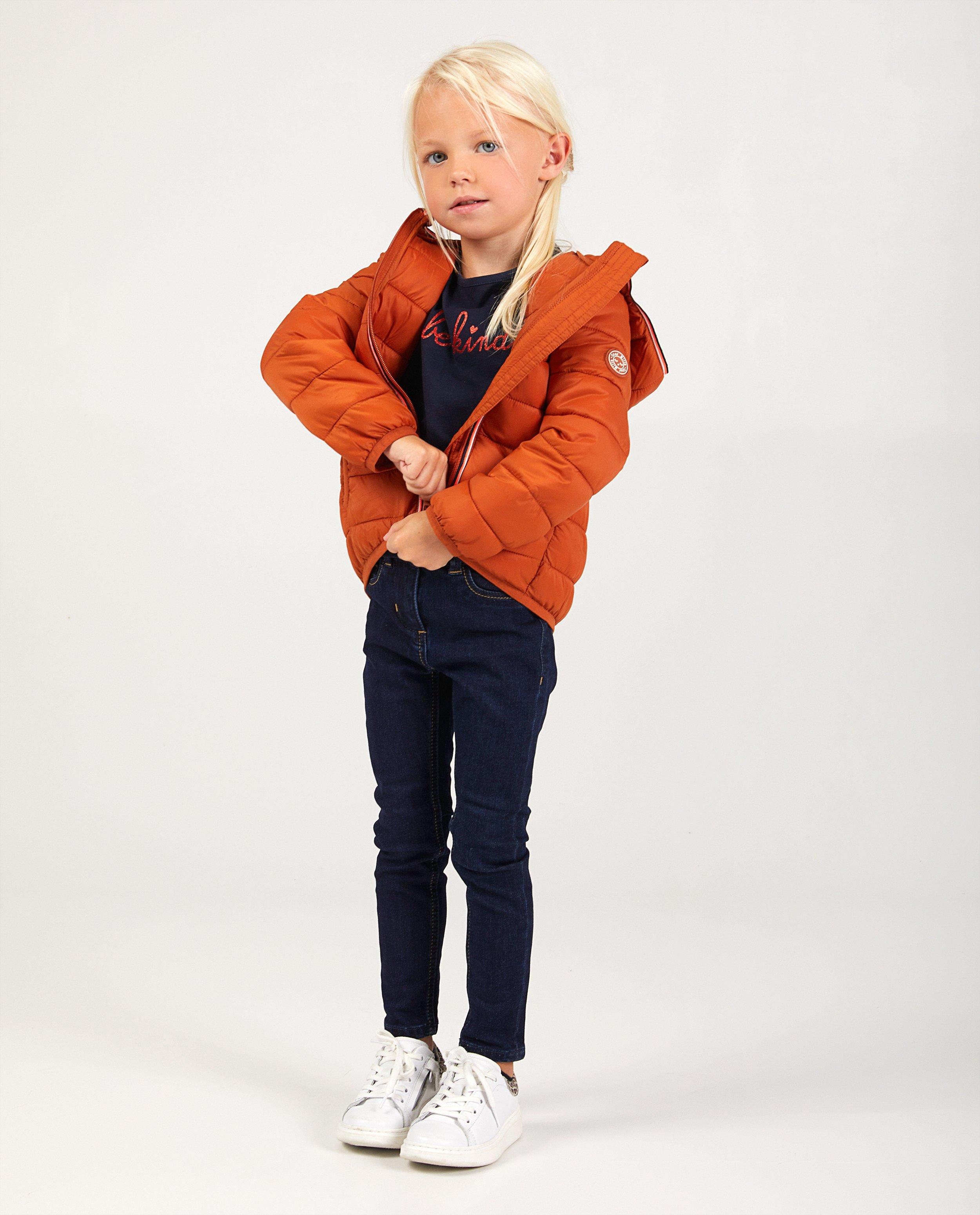 100% gerecycleerde donsjas, 2-7 - in oranje - Milla Star