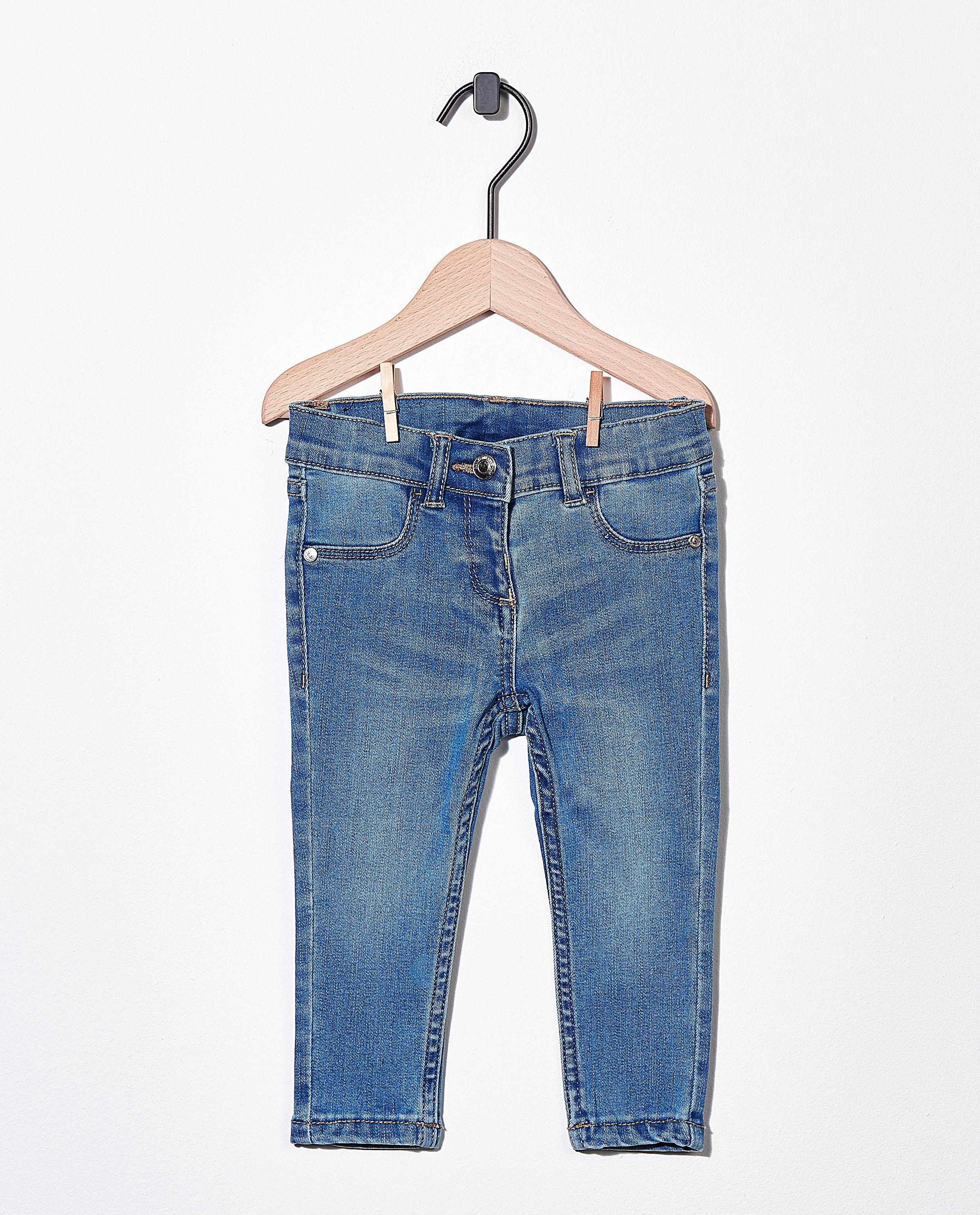 Donkerblauwe jeans met stretch - van denim - Cuddles and Smiles