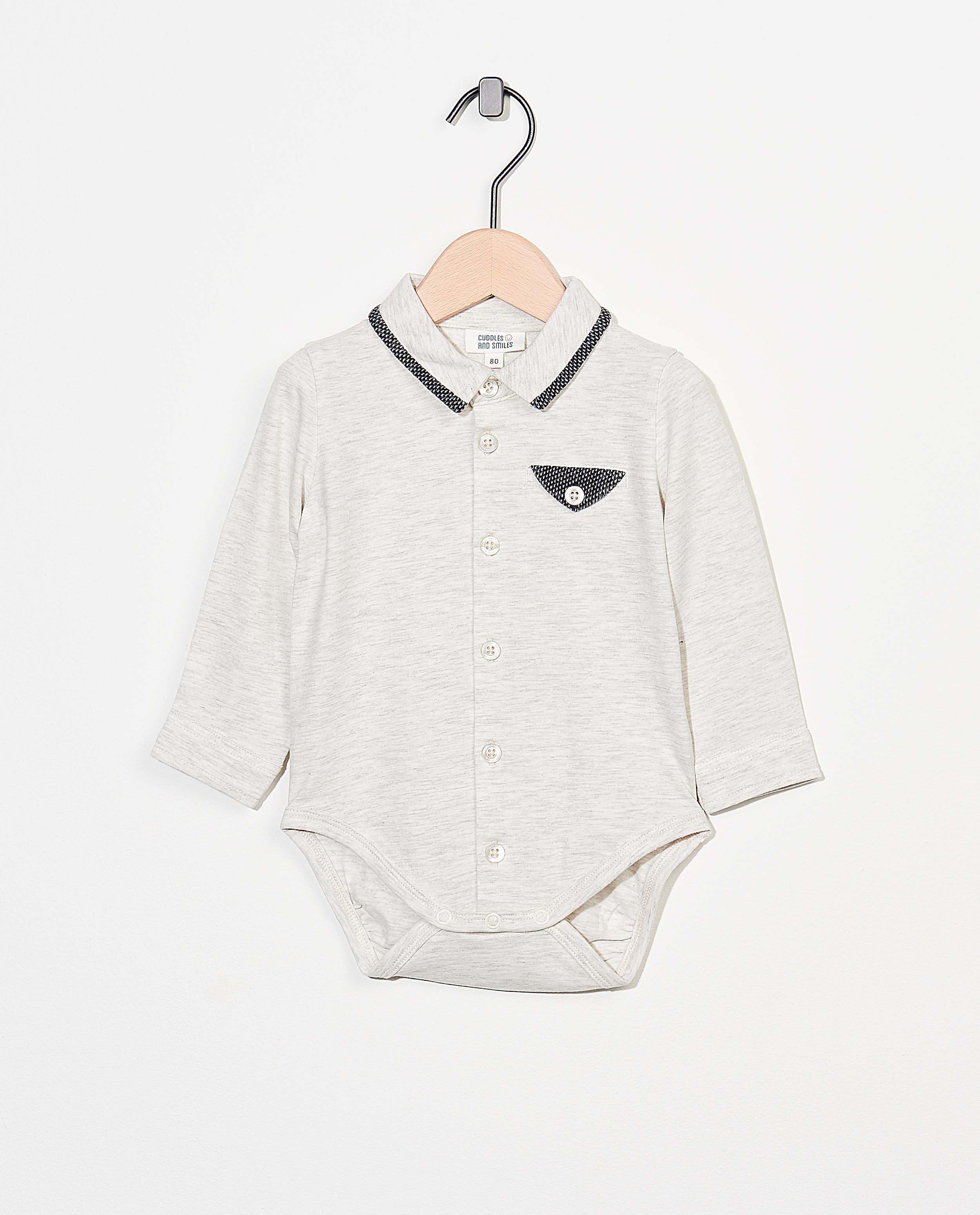 Witte romper van biokatoen - Feest - gemêleerd - Cuddles and Smiles