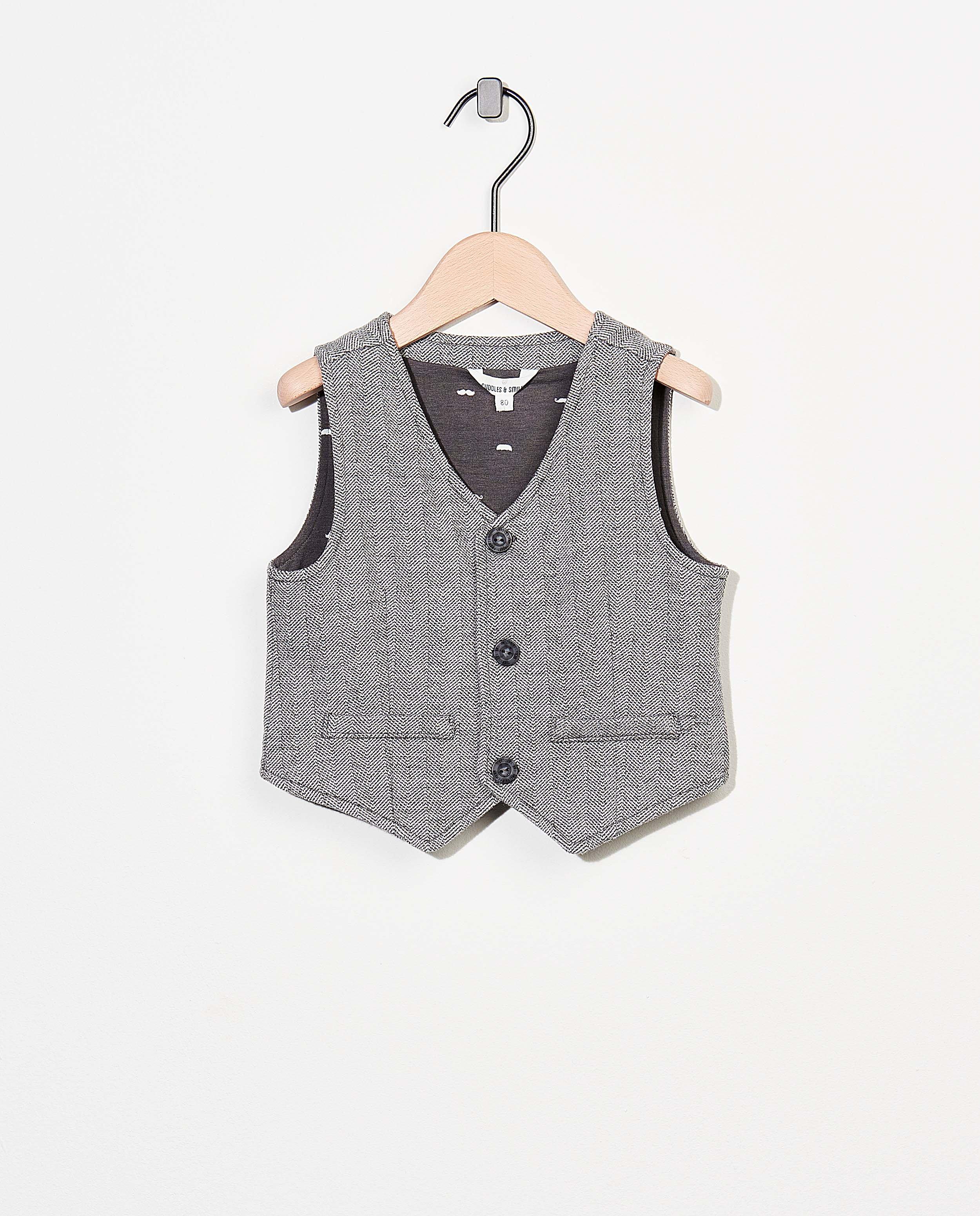 Gilet à motif chevrons - Fête - en coton bio - Cuddles and Smiles