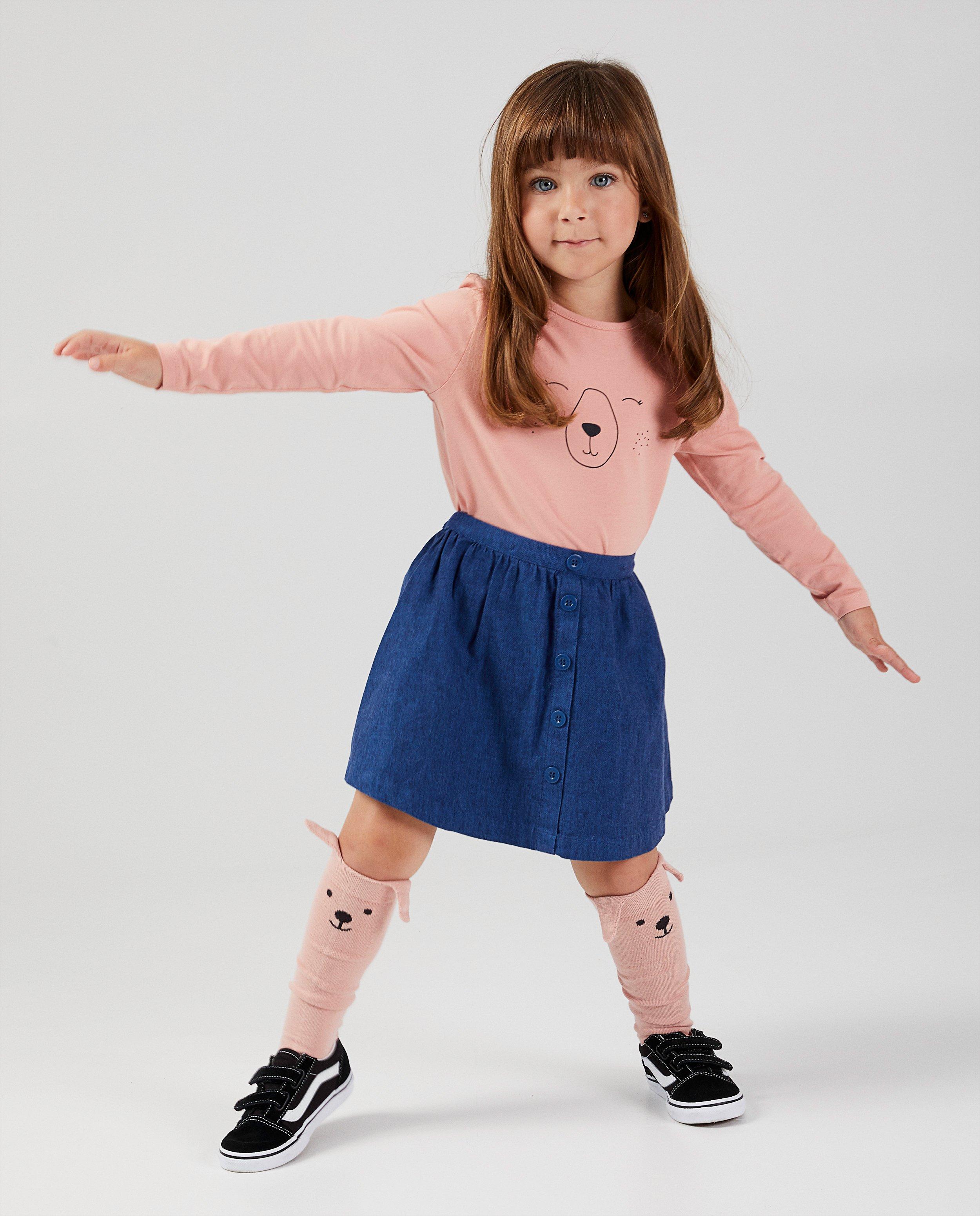 Roze longsleeve van biokatoen  - met print - Milla Star