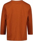 T-shirts - T-shirt brun à manches longues en coton bio