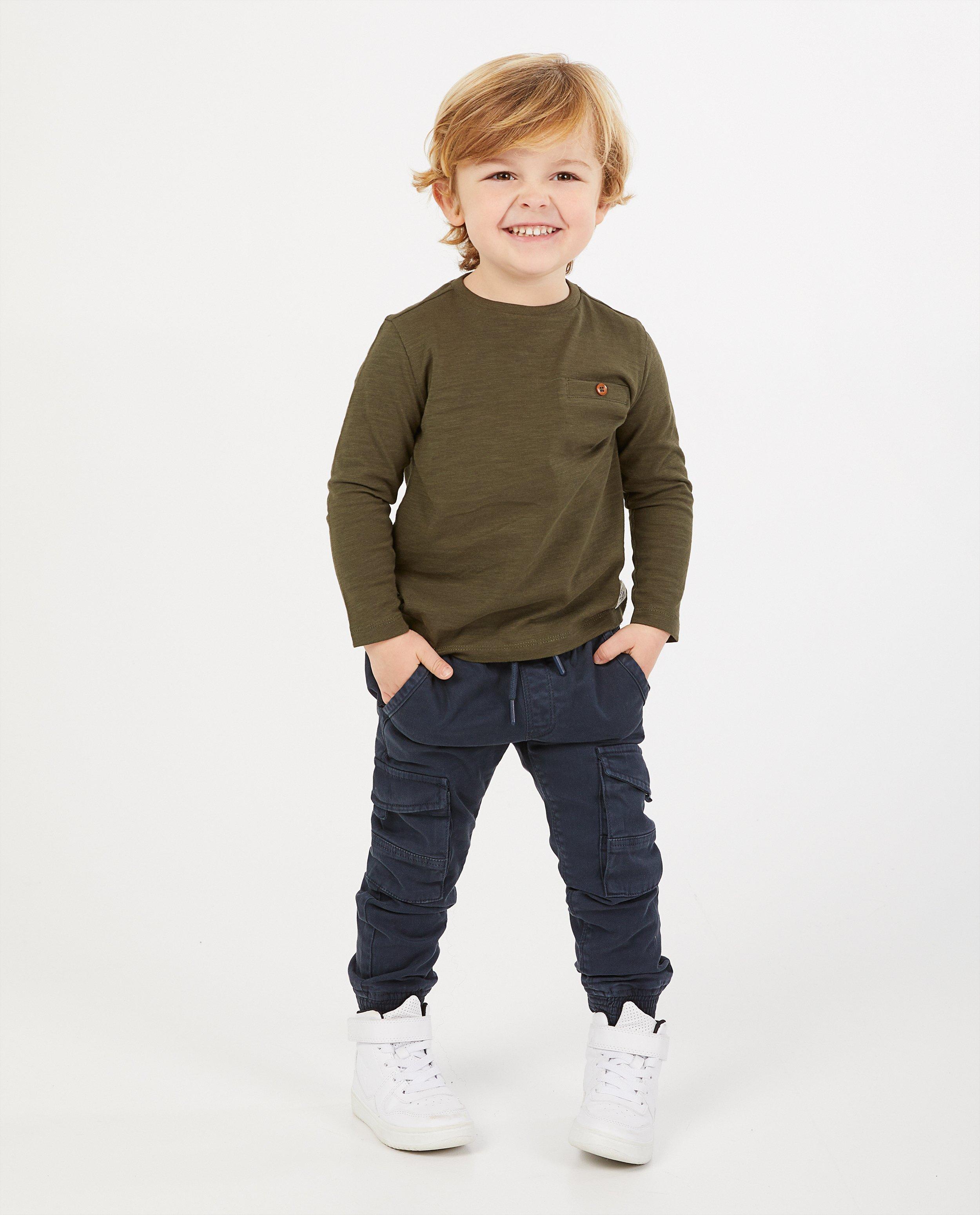 Groene longsleeve van biokatoen - stretch - Kidz Nation