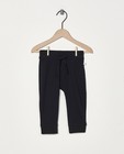 Pantalon molletonné noir en coton bio - stretch - Cuddles and Smiles