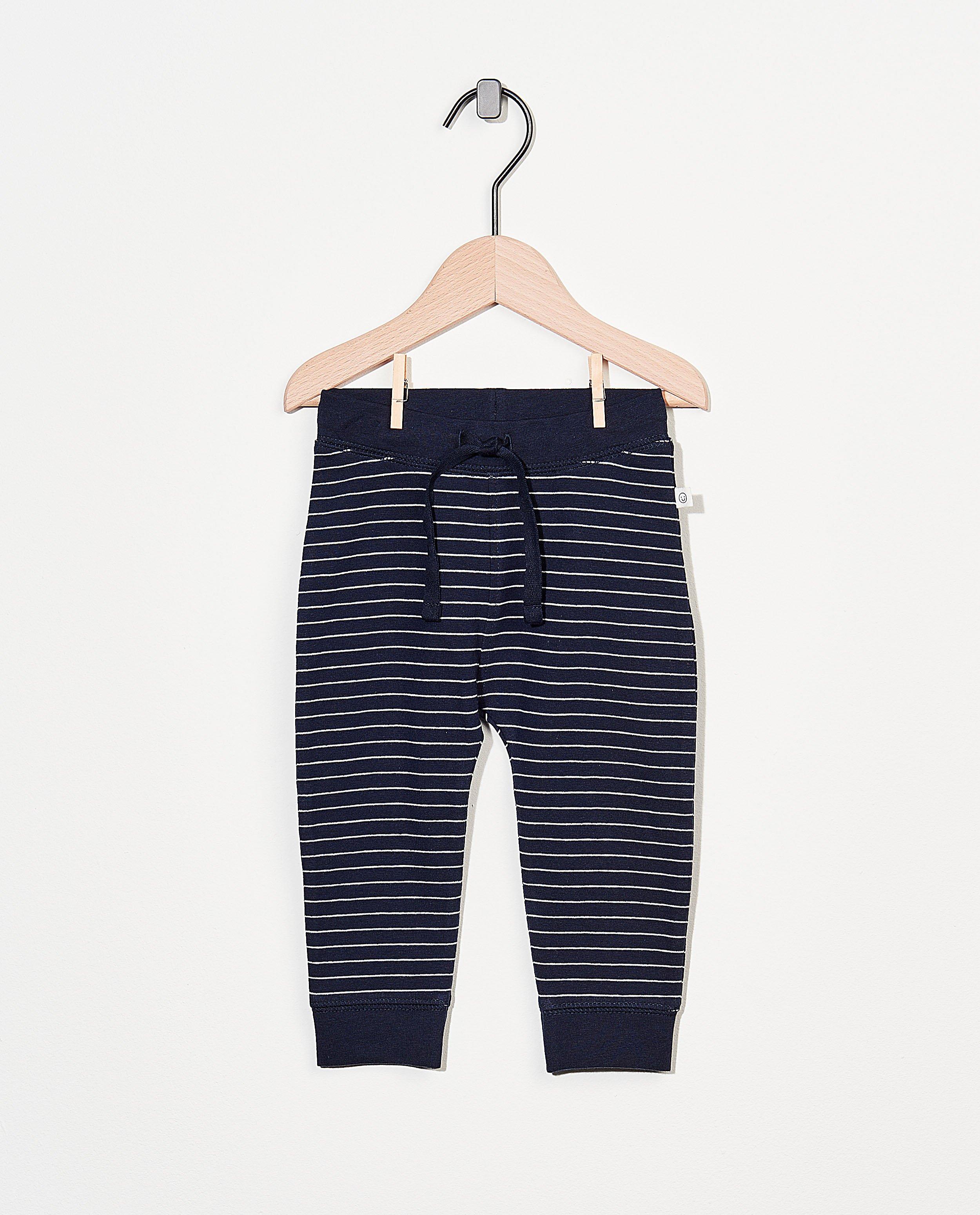 Pantalon molletonné rose en coton bio - stretch - Cuddles and Smiles