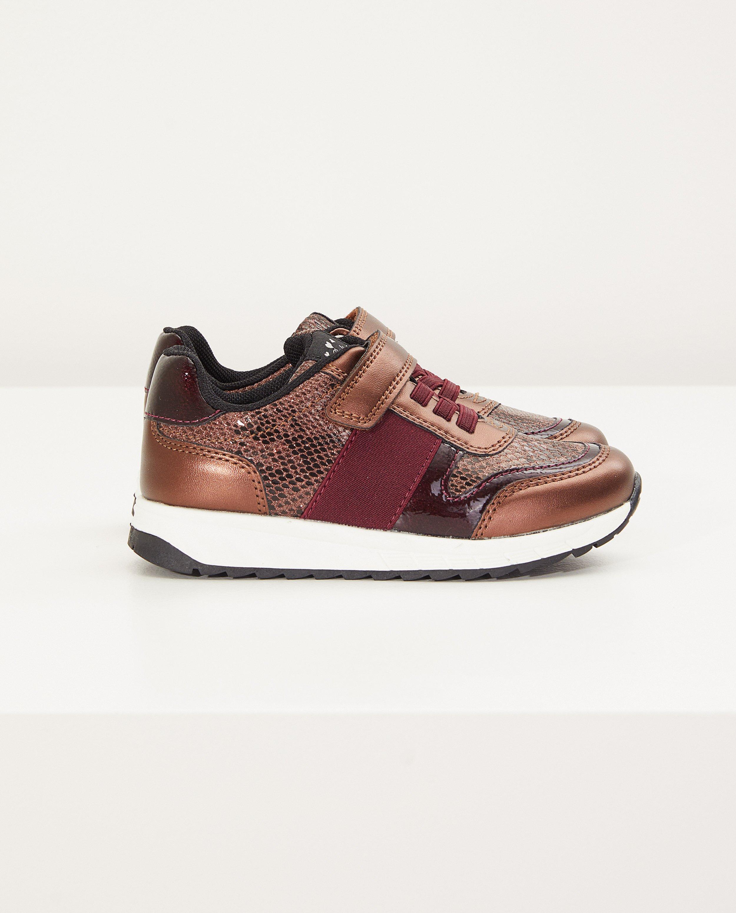 bordeaux sneakers, maat 27-32 - met dierenprint - Sprox