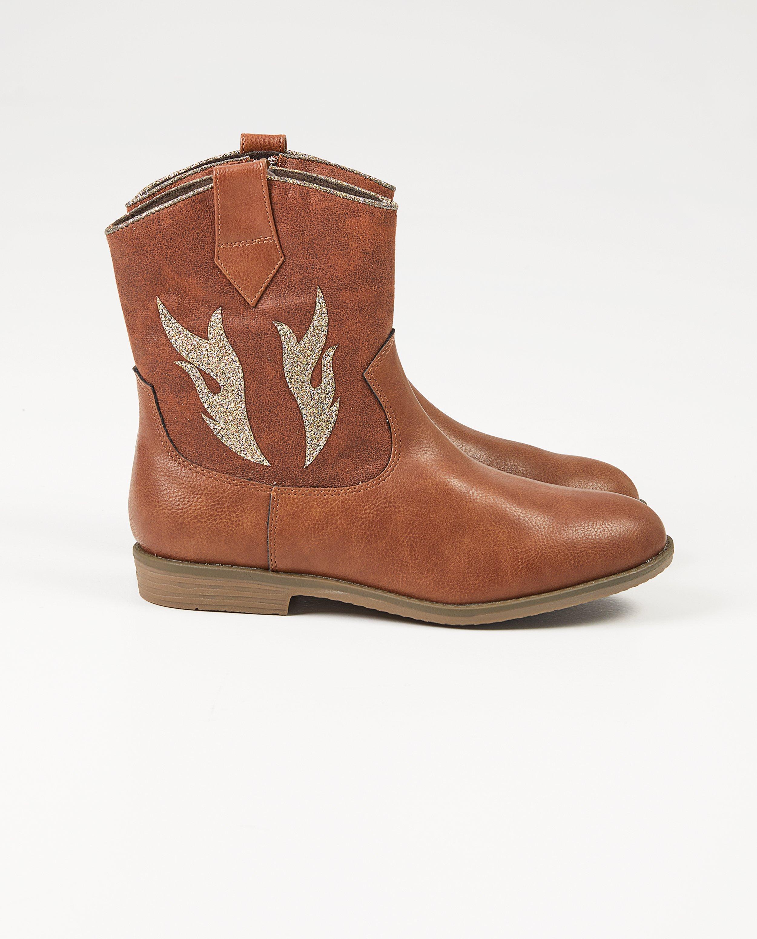 Bottes brunes, pointure 33-38 - à paillettes - Sprox