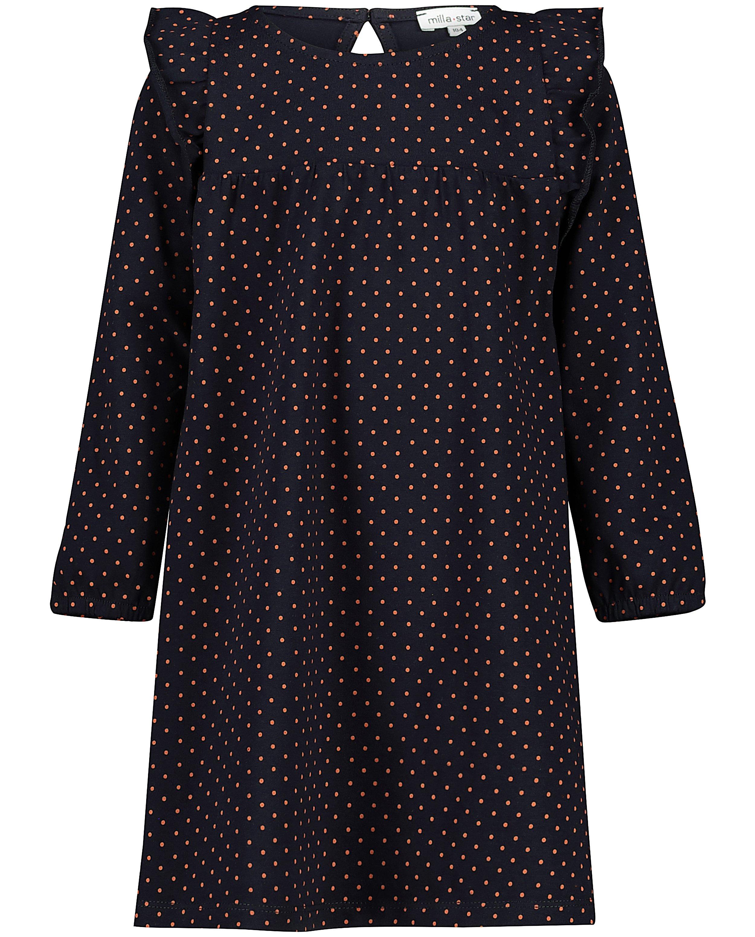 Robe bleu foncé à pois - intégral - Milla Star