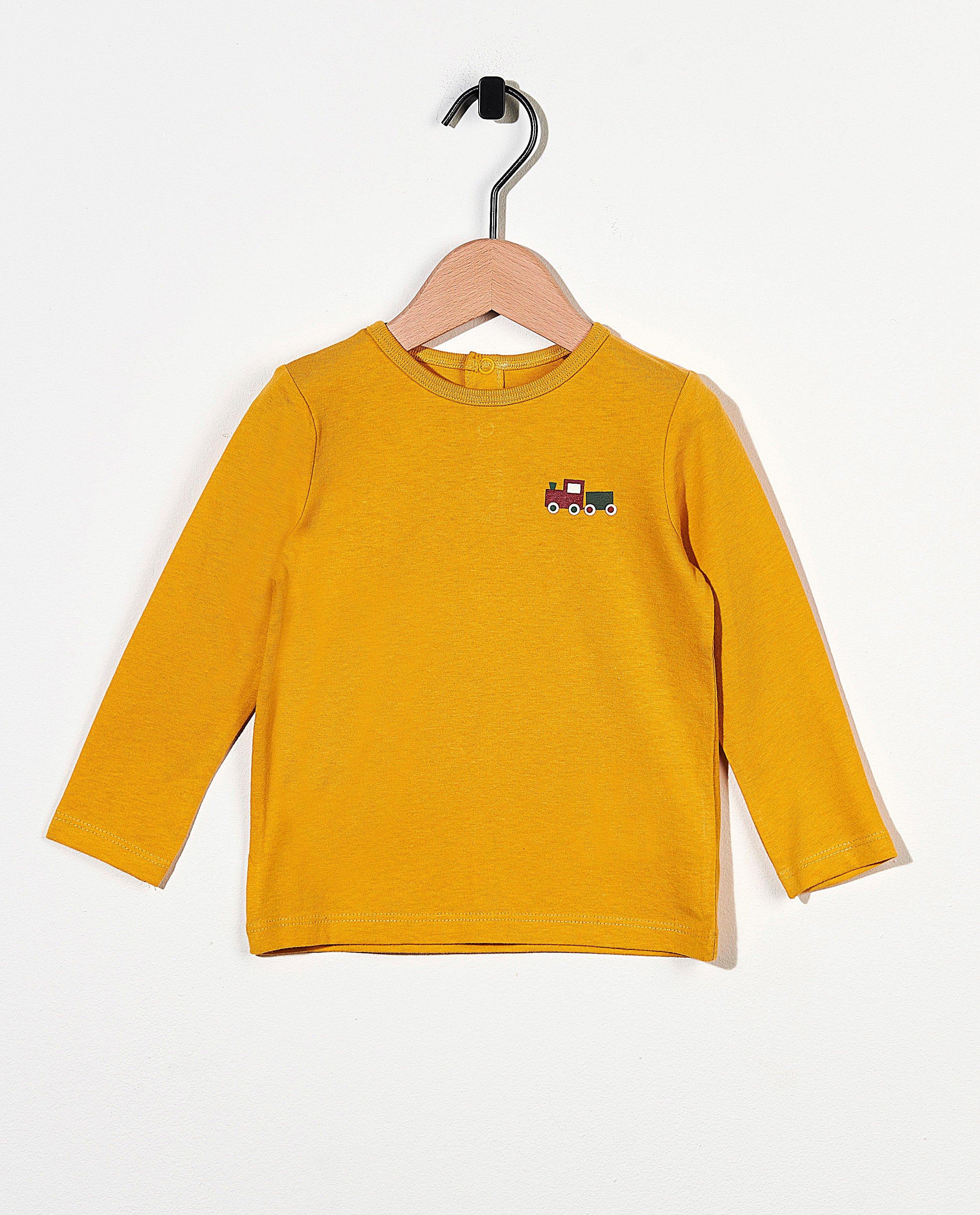Rode longsleeve met print BESTies - met drukknopen - Besties