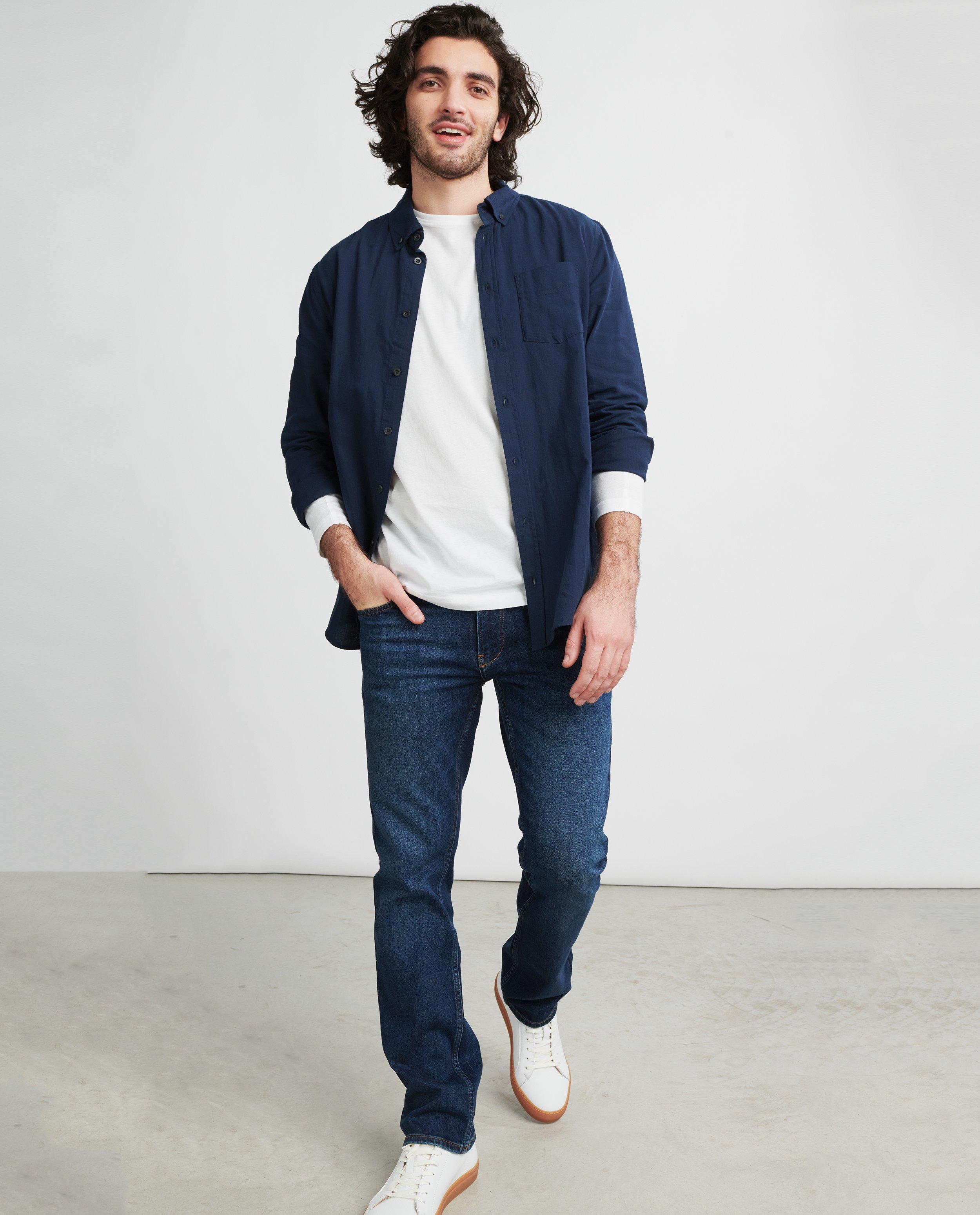 Donkerblauwe jeans, straight fit - fitted straight - JBC