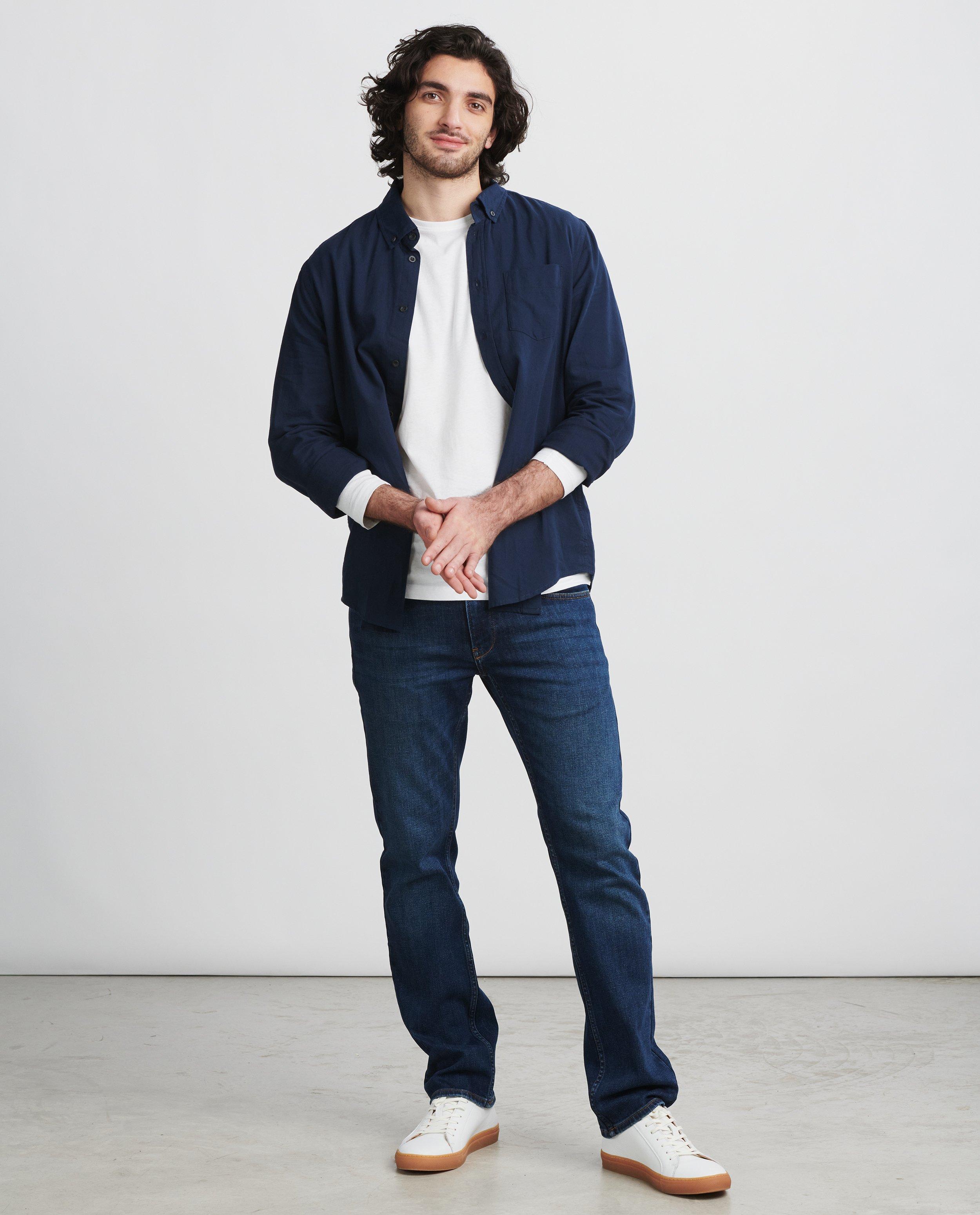 Jeans - Donkerblauwe jeans, straight fit
