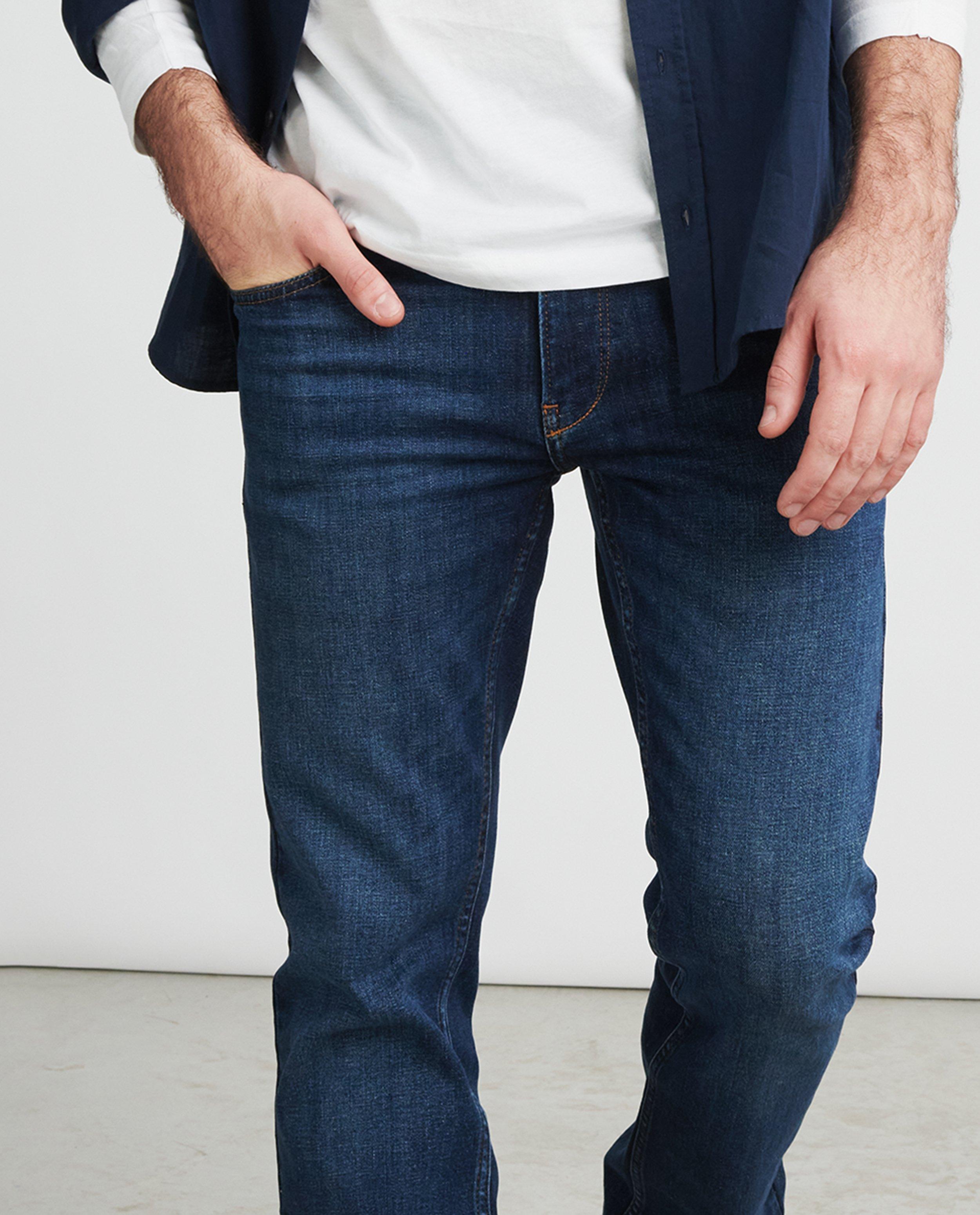 Jeans - Donkerblauwe jeans, straight fit