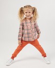Oranje blouse met ruitpatroon - allover - Milla Star