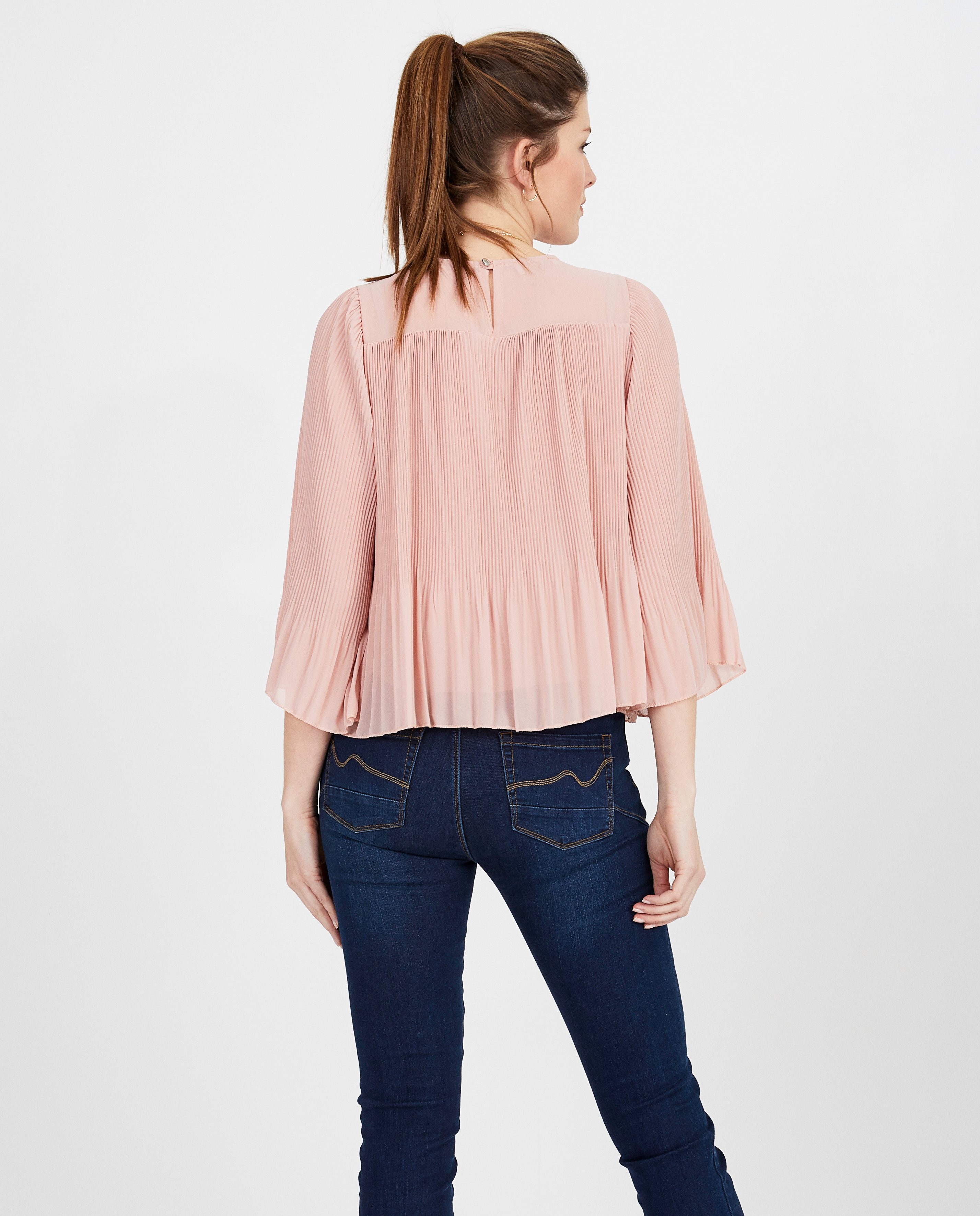 Hemden - Roze blouse met plissé