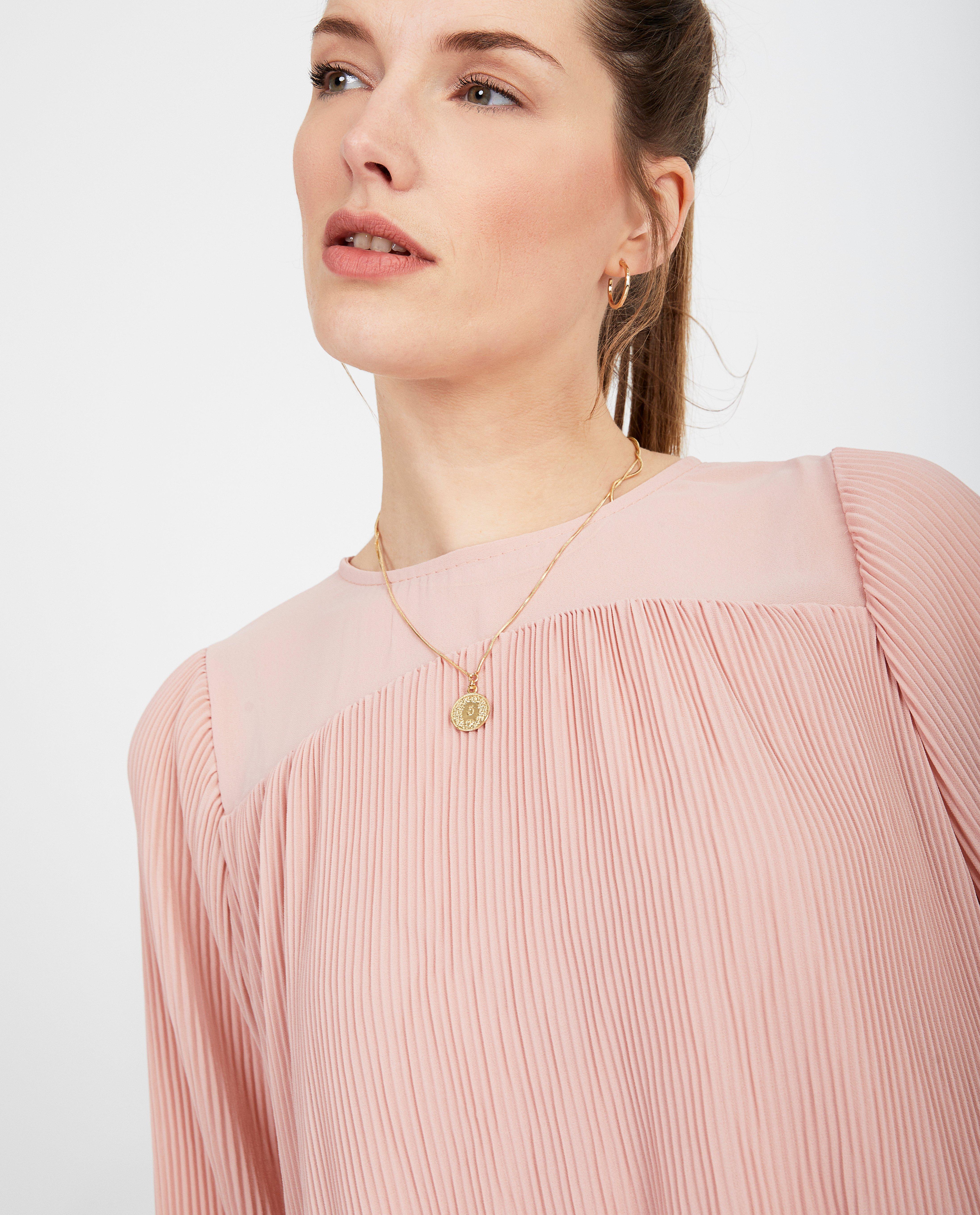 Hemden - Roze blouse met plissé