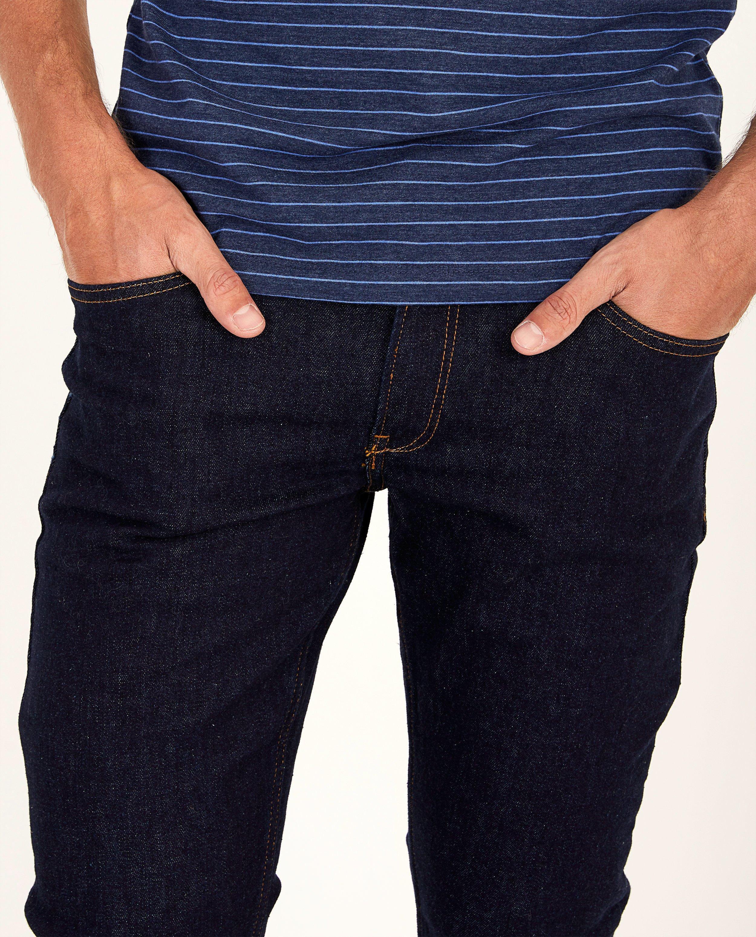 Jeans - Donkerblauwe jeans, slim fit