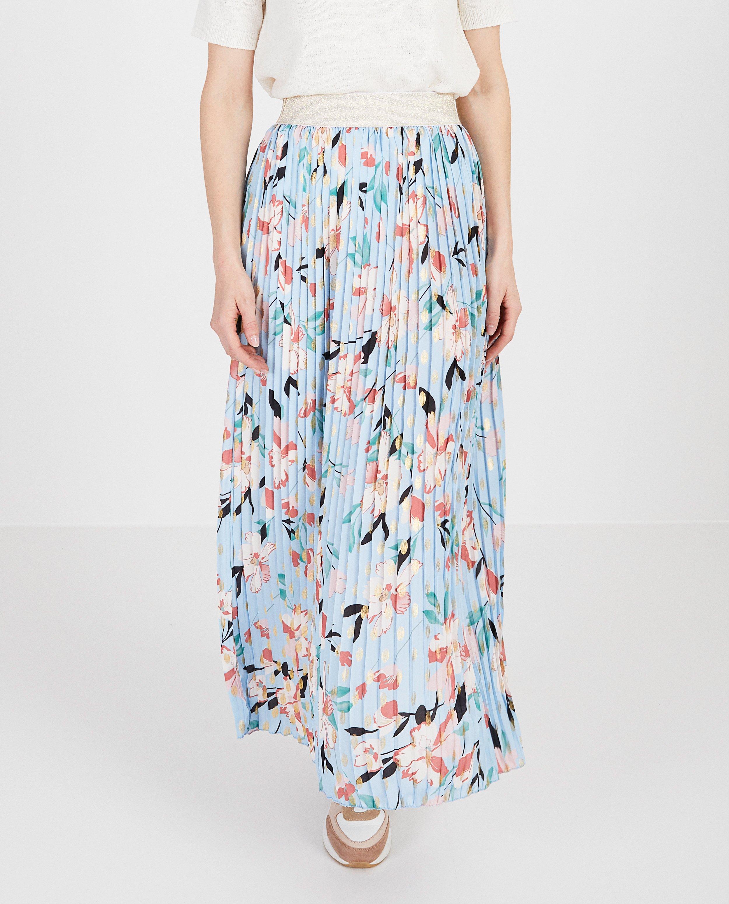 Rokken - Blauwe rok met print Atelier BXL