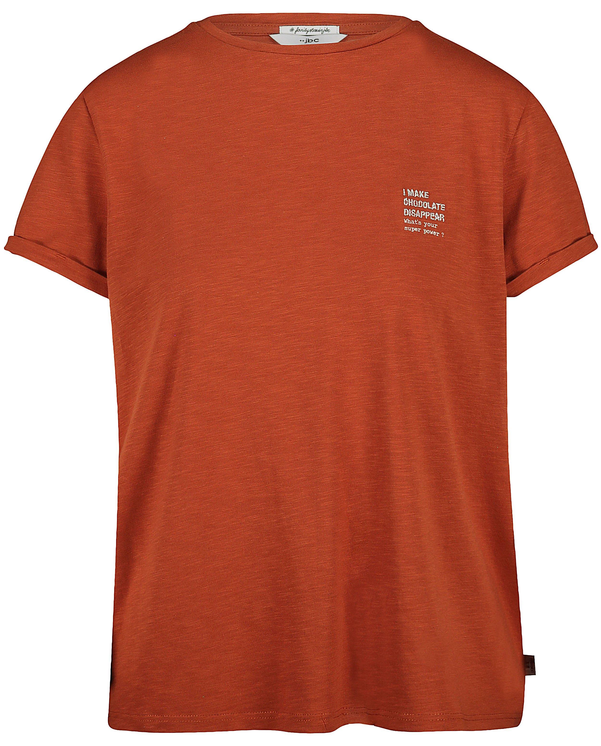 T-shirts - Roestbruin T-shirt van biokatoen