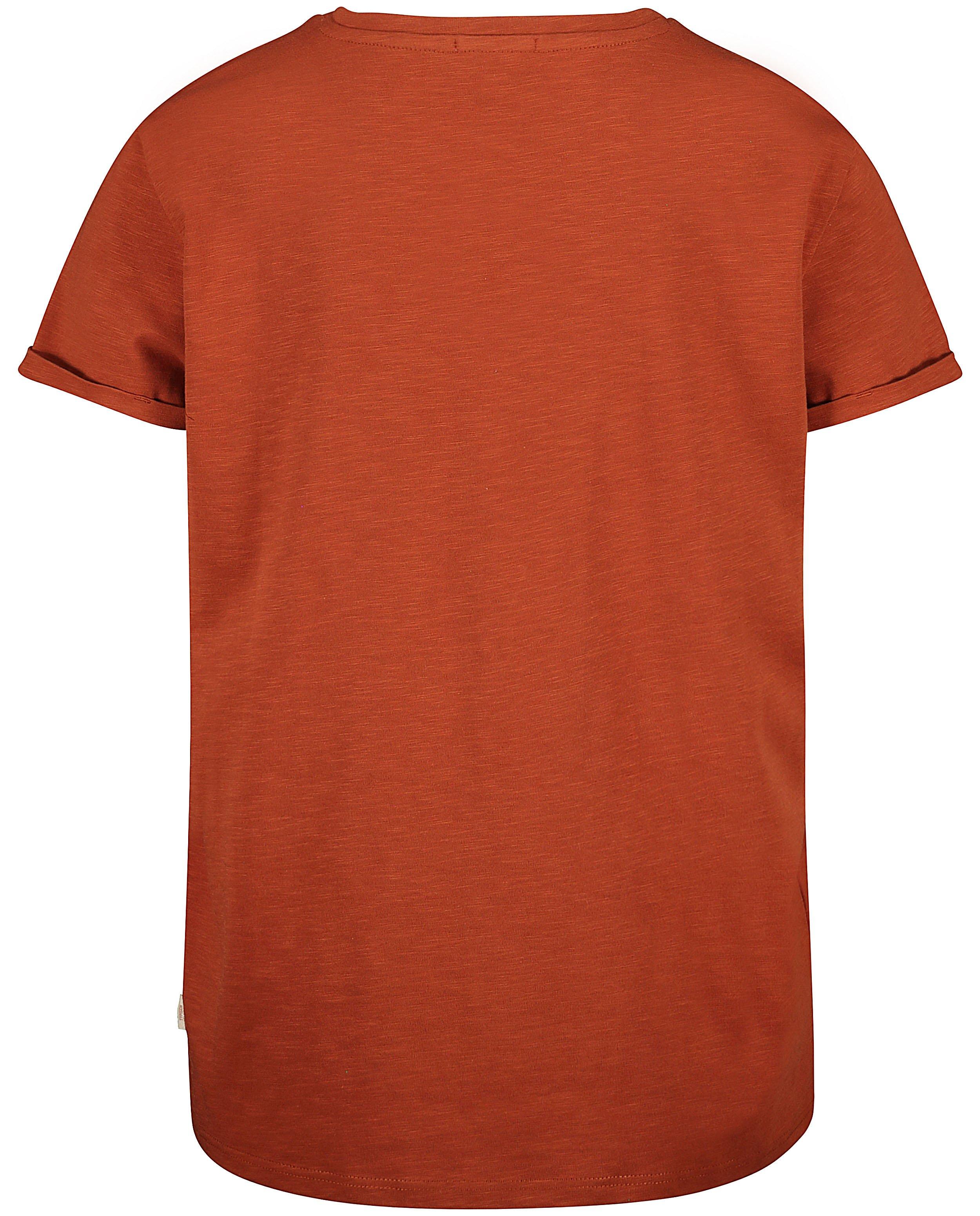 T-shirts - Roestbruin T-shirt van biokatoen