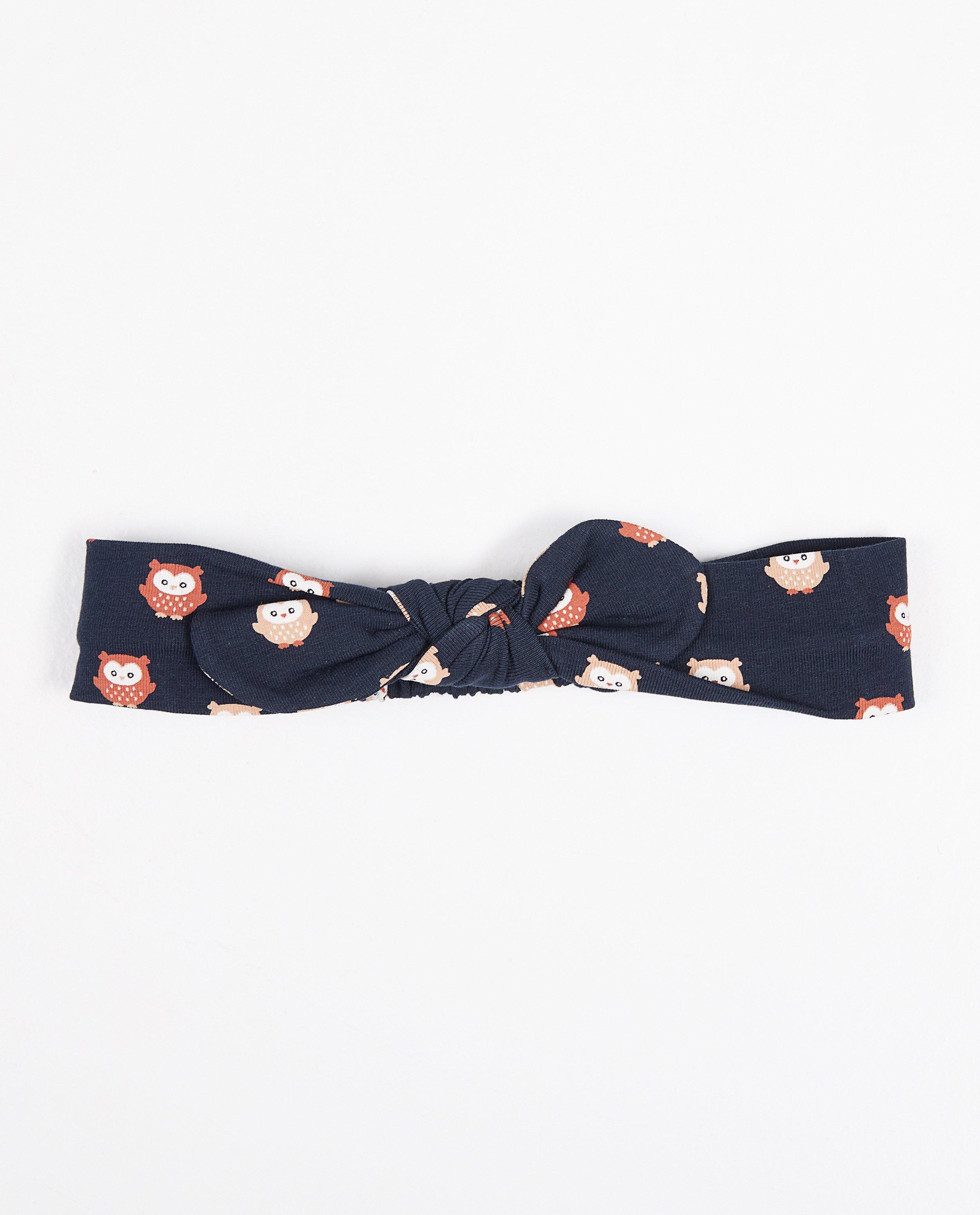 Bandeau bleu en coton bio - à imprimé intégral - Cuddles and Smiles