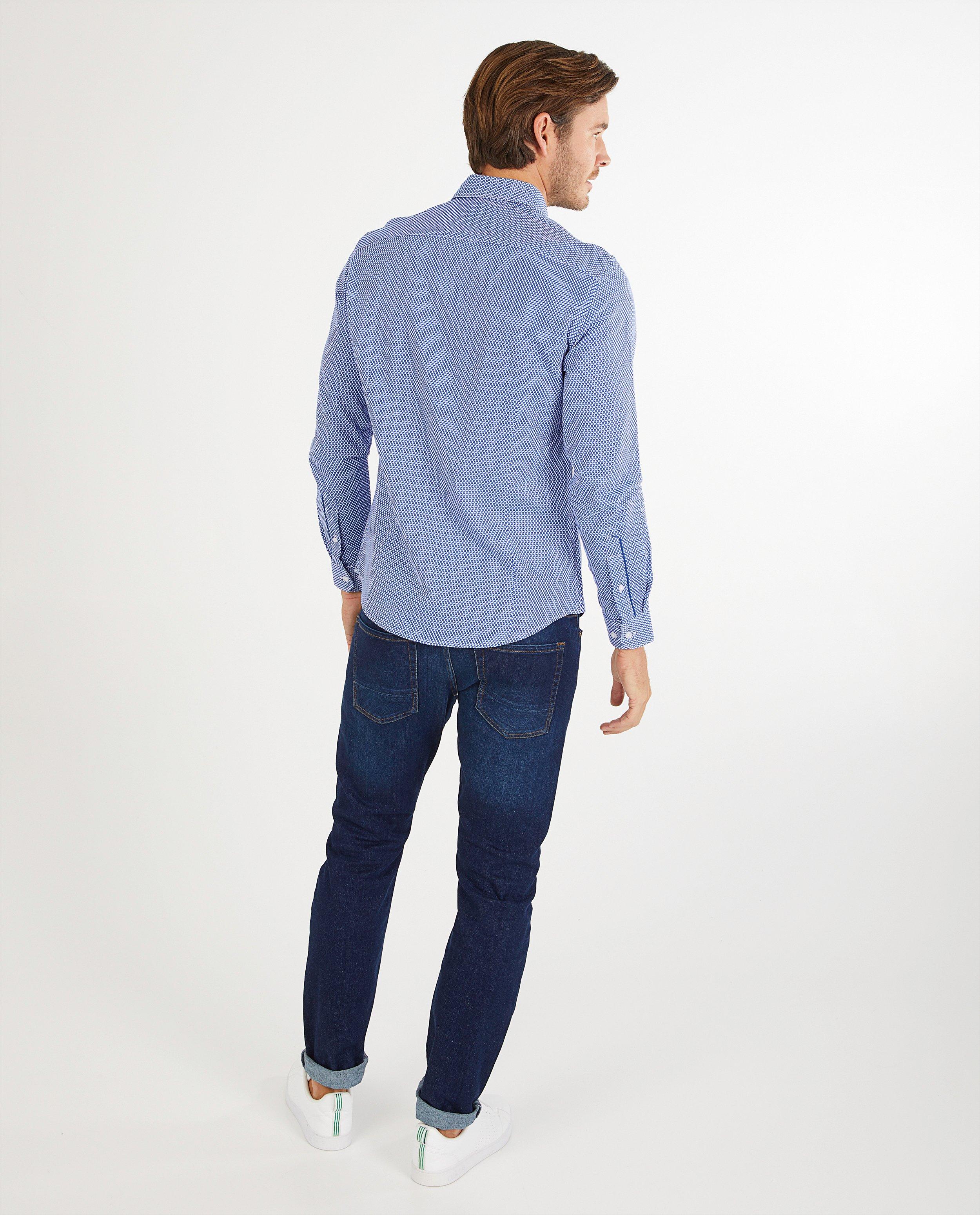 Blauw hemd met print - Product Detail - felblauw - afbeelding nummer 3