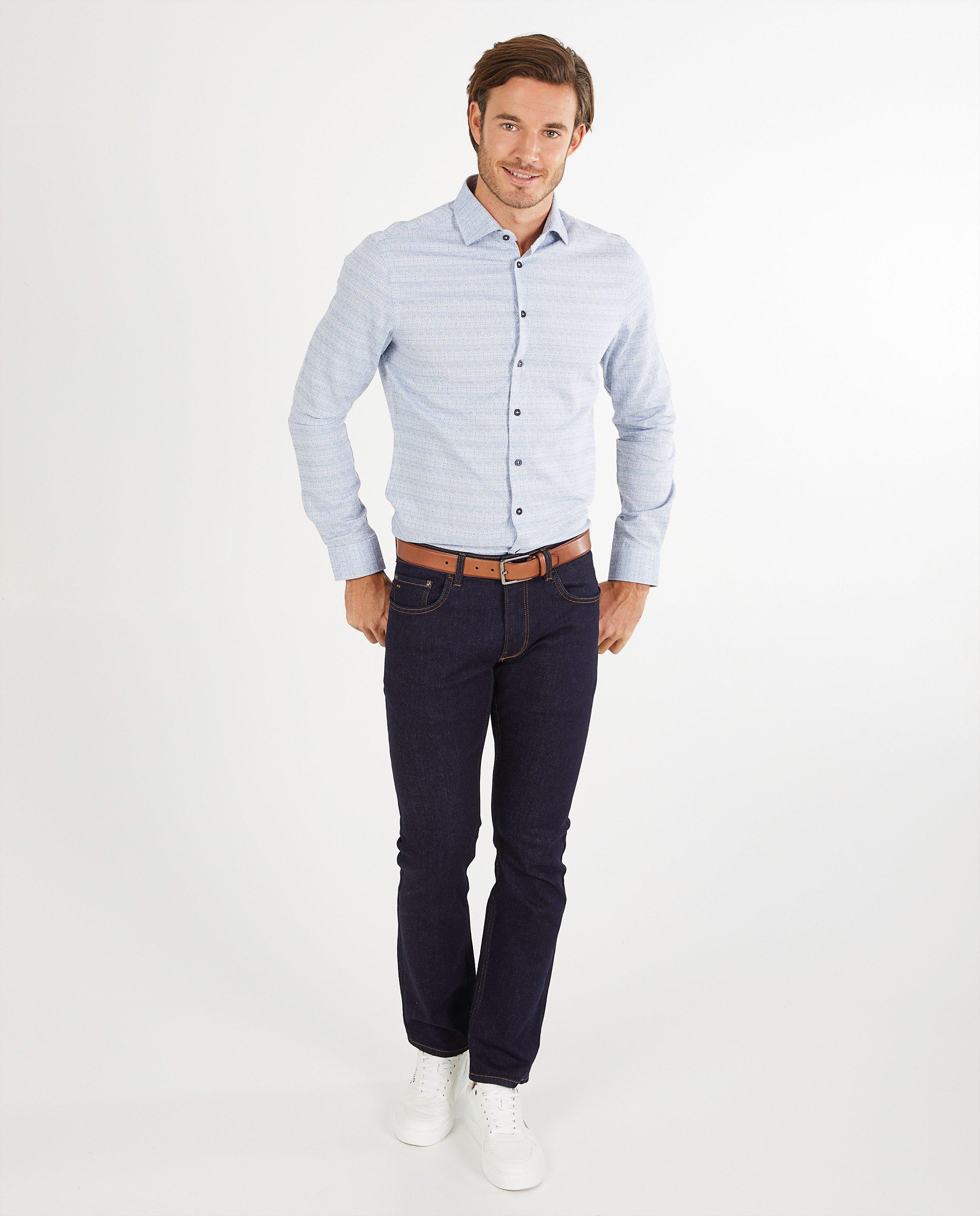 Chemise blanche à imprimé - slim fit - Iveo