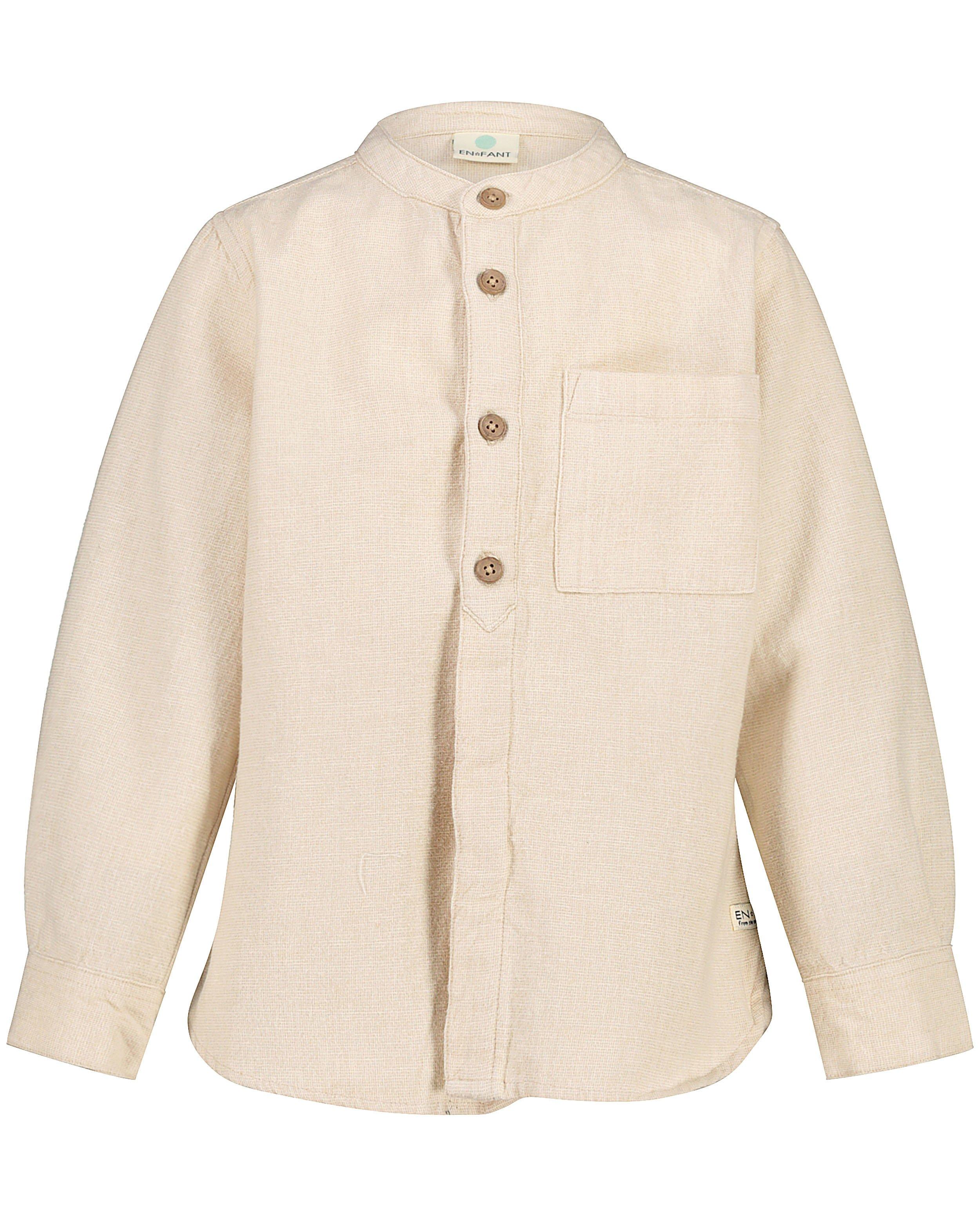 Hemd in beige Enfant - met houten knoopjes - Enfant