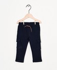 Pantalon bleu, poches à rabat - style cargo - Cuddles and Smiles